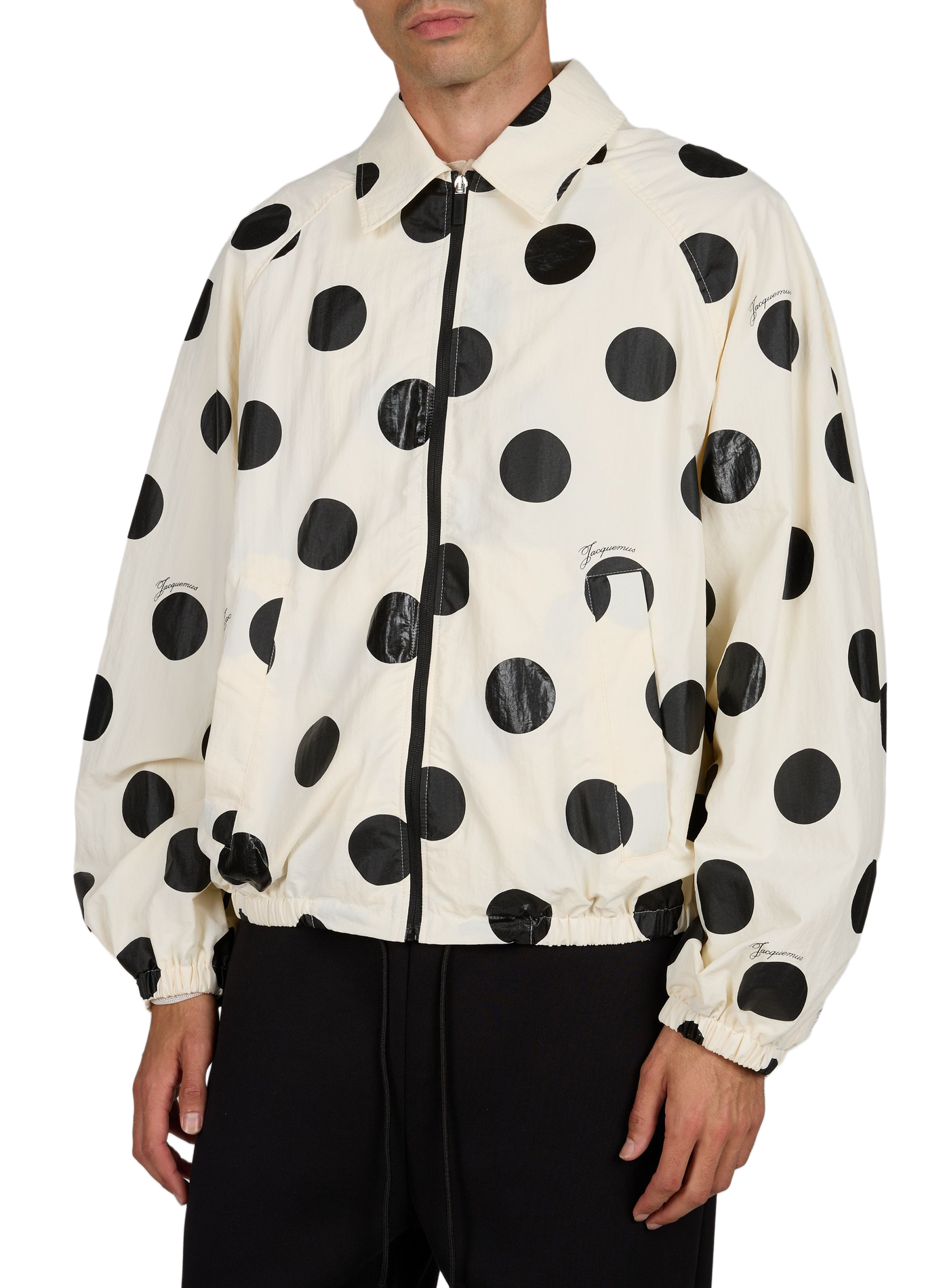 De ruime windbreaker met klassieke kraag en stippen JACQUEMUS Veelkleurig