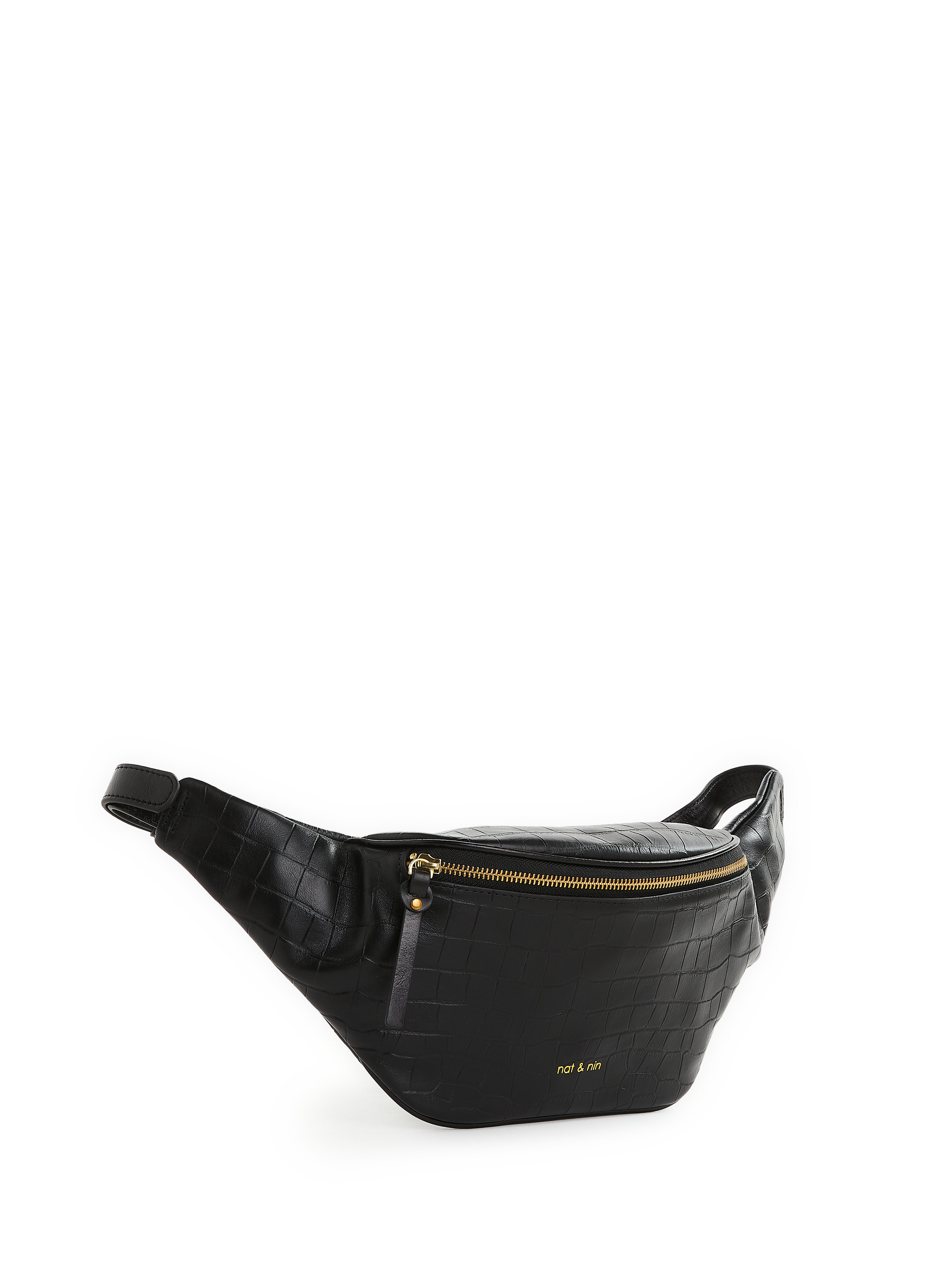 Sac banane Tracy en cuir NAT &amp; NIN Noir