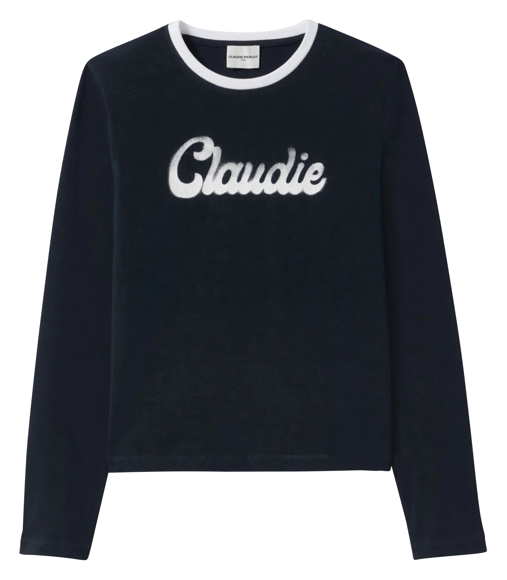Tee-shirt manches longues en coton CLAUDIE PIERLOT Bleu
