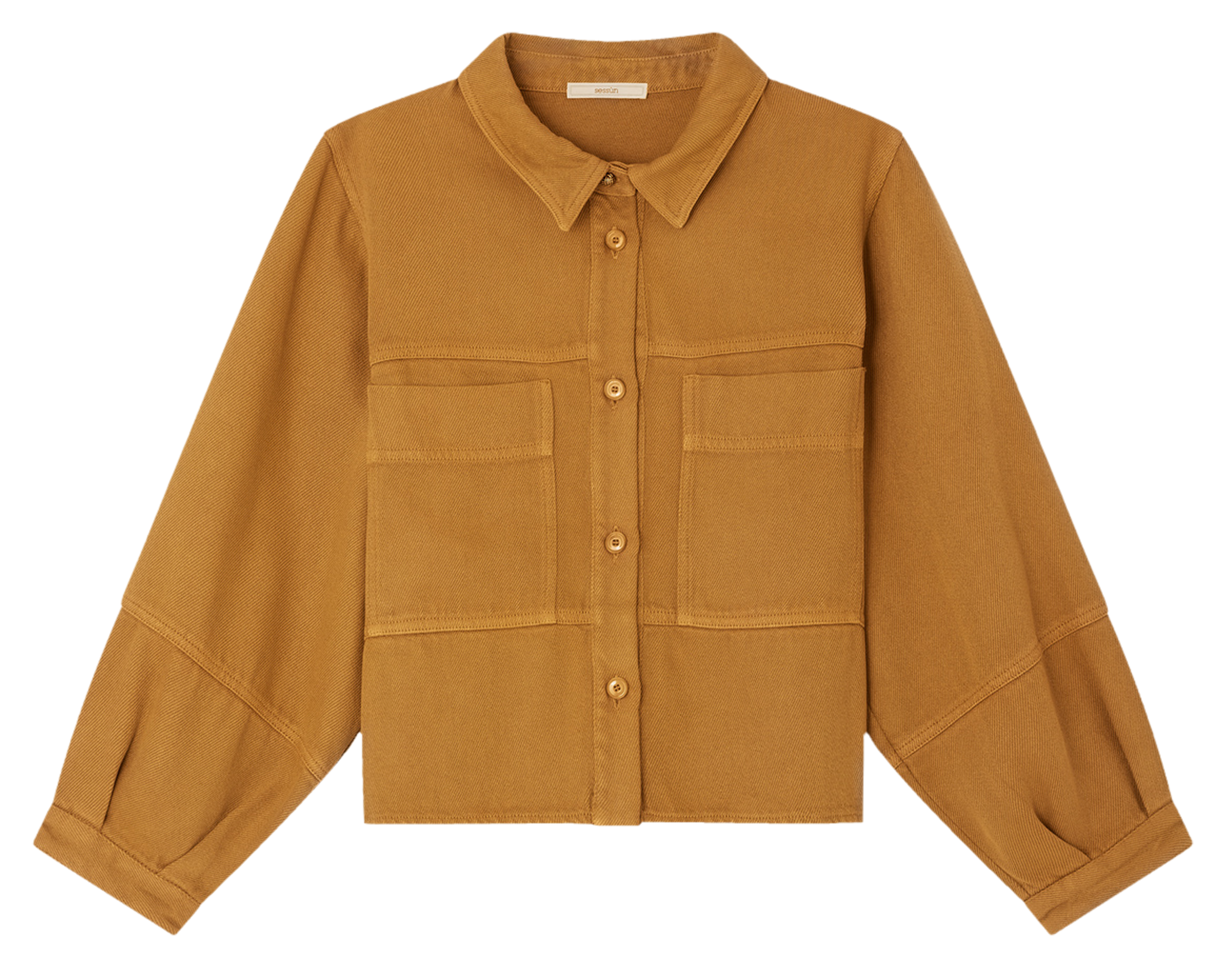 Veste col classique en jean leone SESSUN Marron