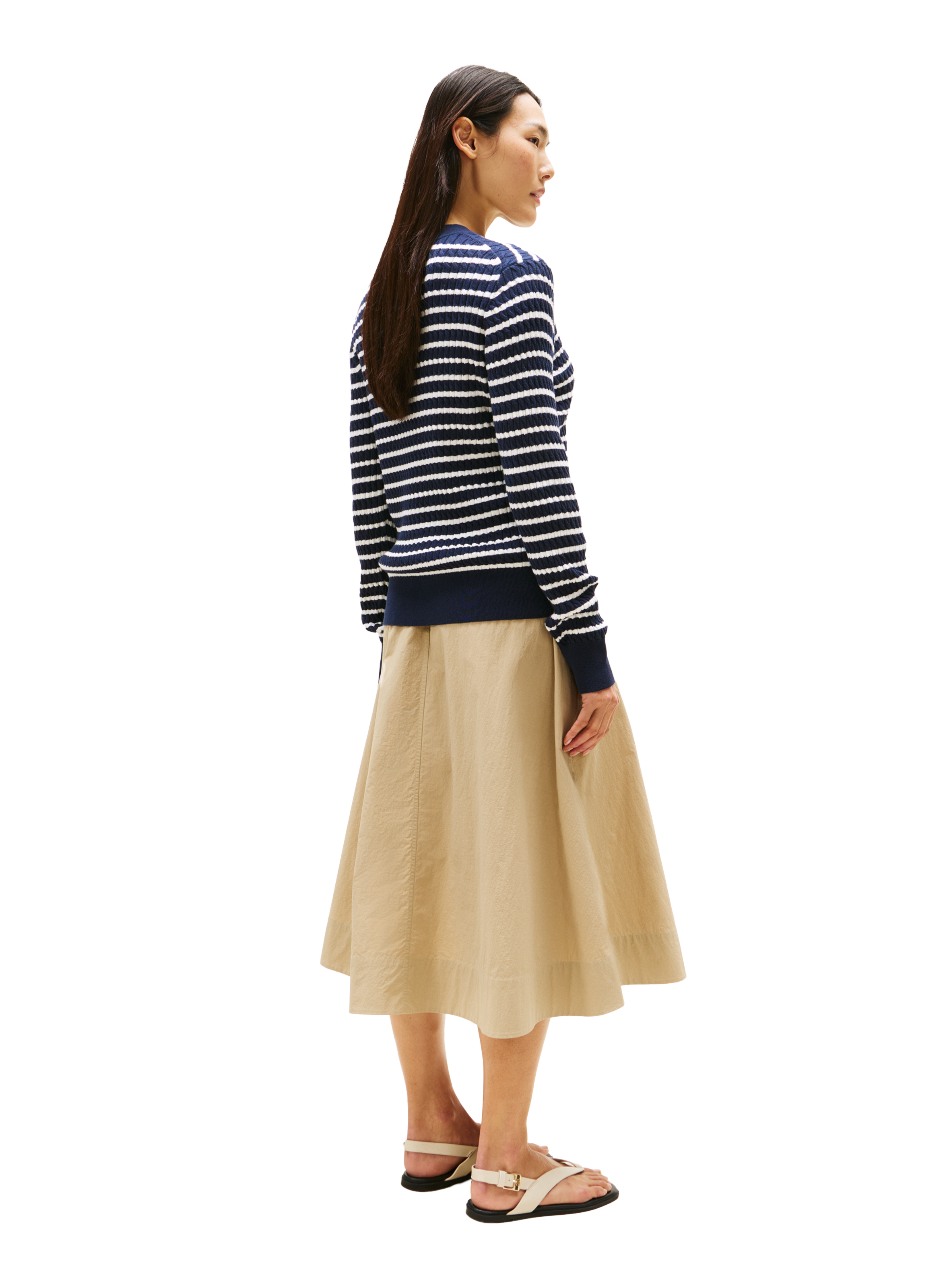 Pull torsadé en coton TOMMY HILFIGER Multicolore