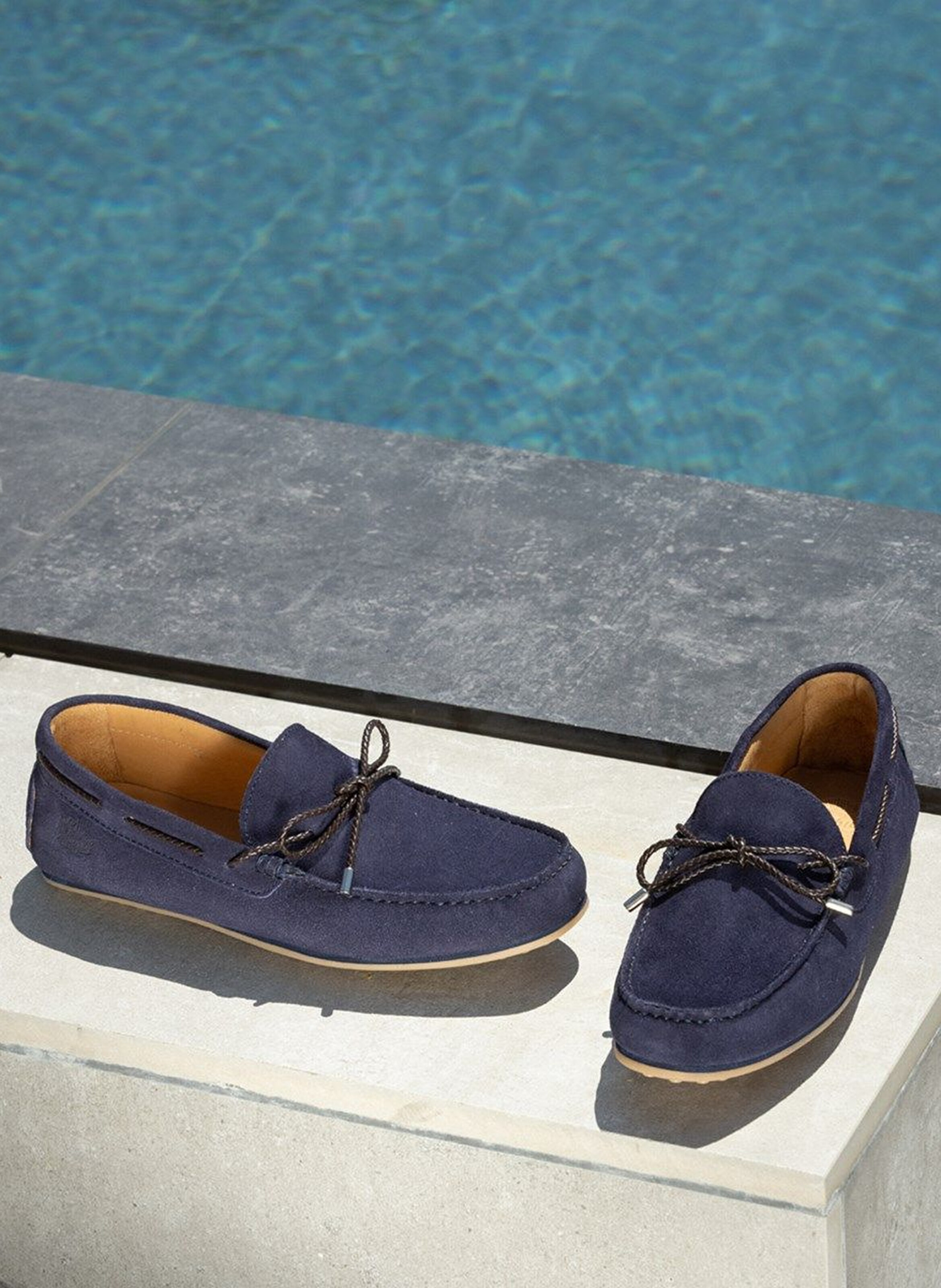 Mocassins daim cancun FINSBURY Bleu