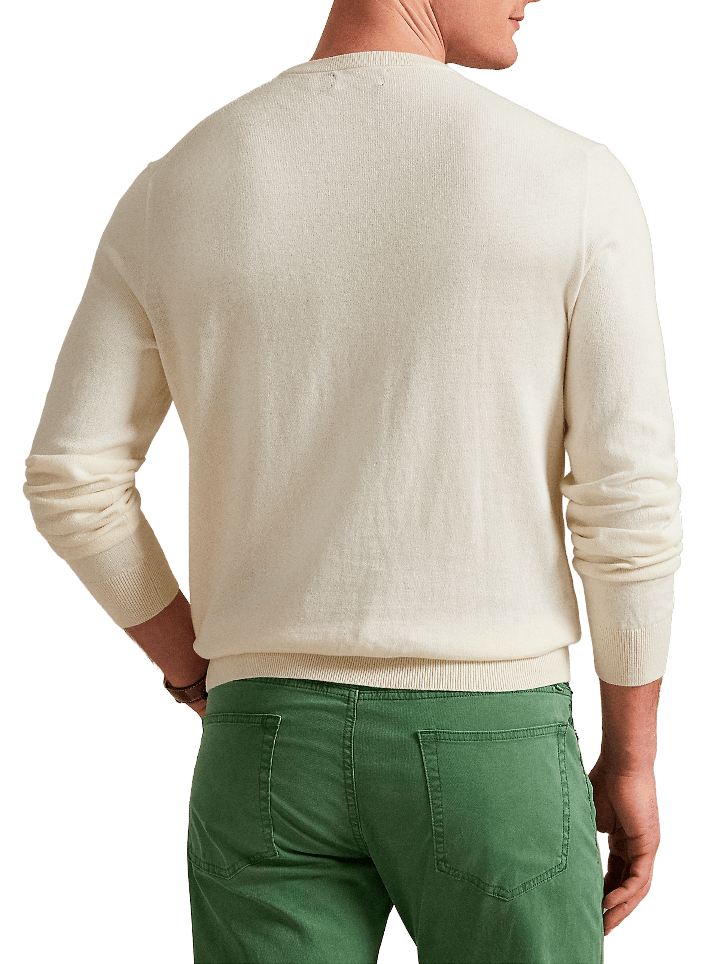 Straight embroidered sweater in cotton and cashmere blend POLO RALPH LAUREN Multicolour