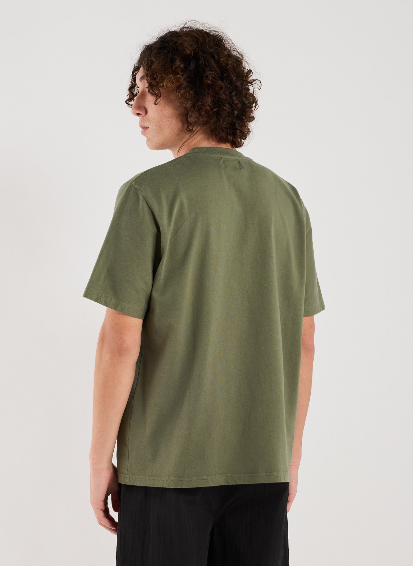 Straight embroidered cotton t-shirt ARTE ANTWERP Khaki