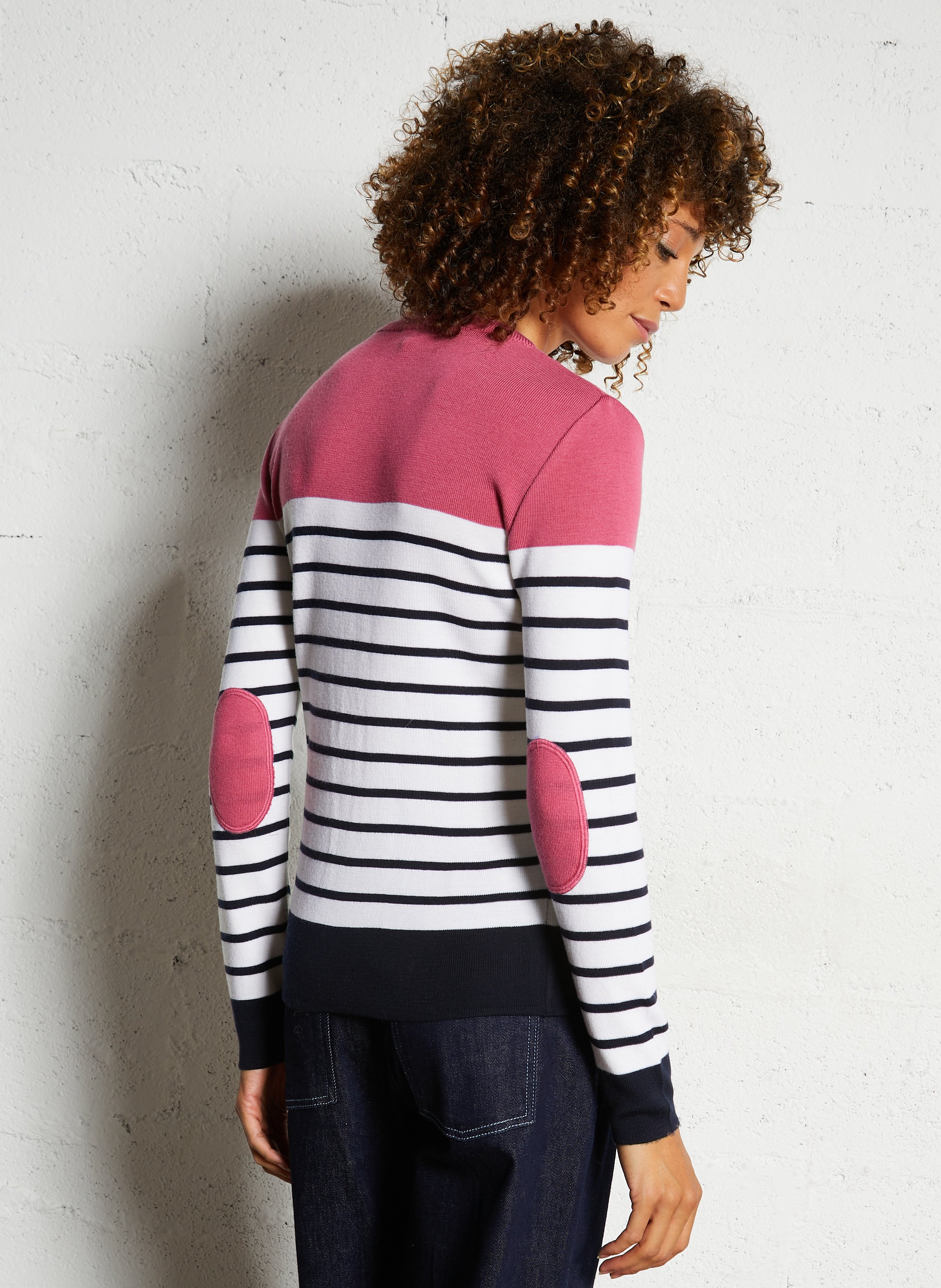 Pull marin col rond en laine ARMOR-LUX Bleu