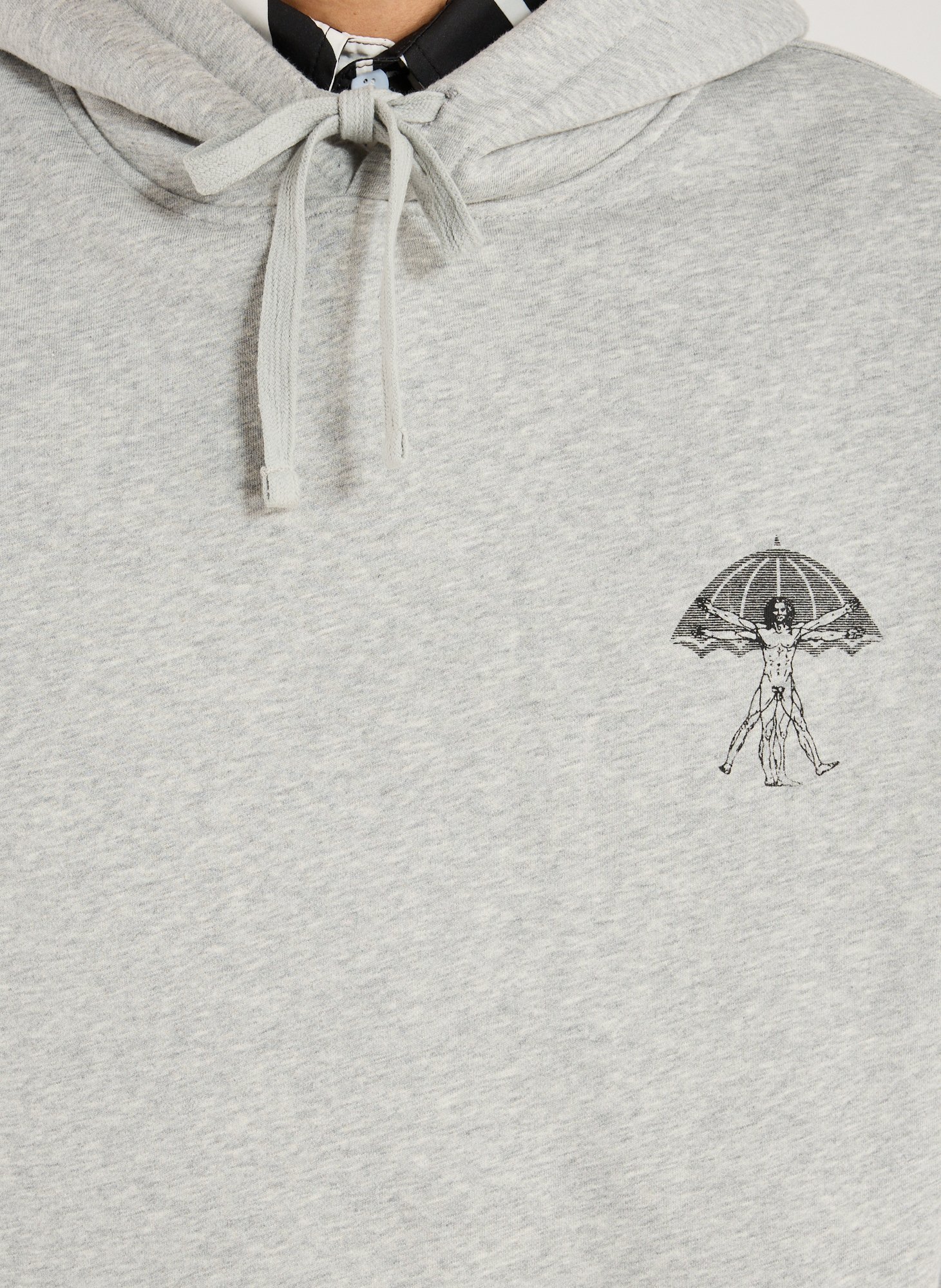 Oversized hooded sweatshirt in mixed cotton HELAS CAPS Grey