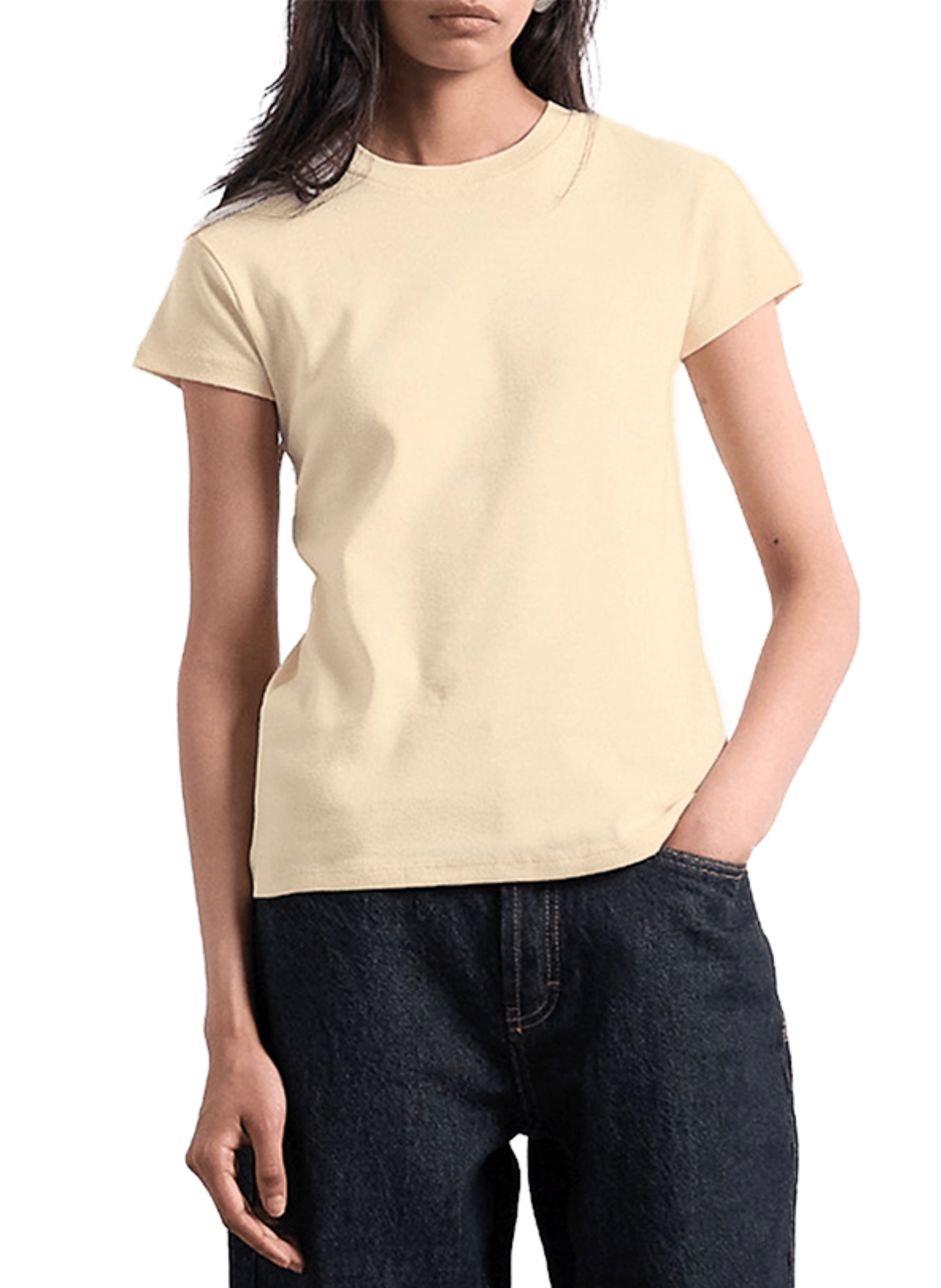 TOPSHOP Plain T-shirt Beige