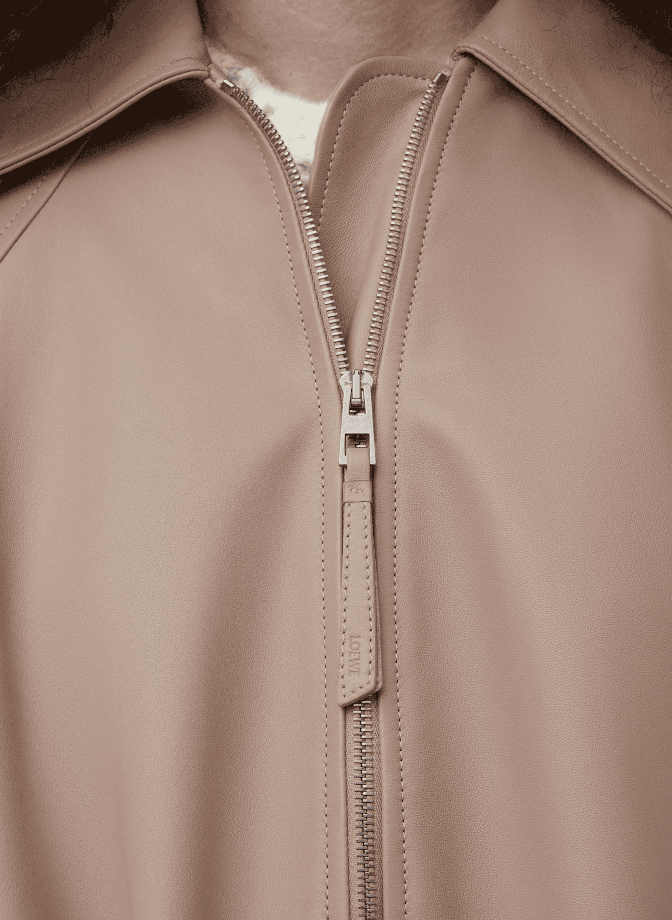 Lamb nappa leather balloon jacket LOEWE Beige