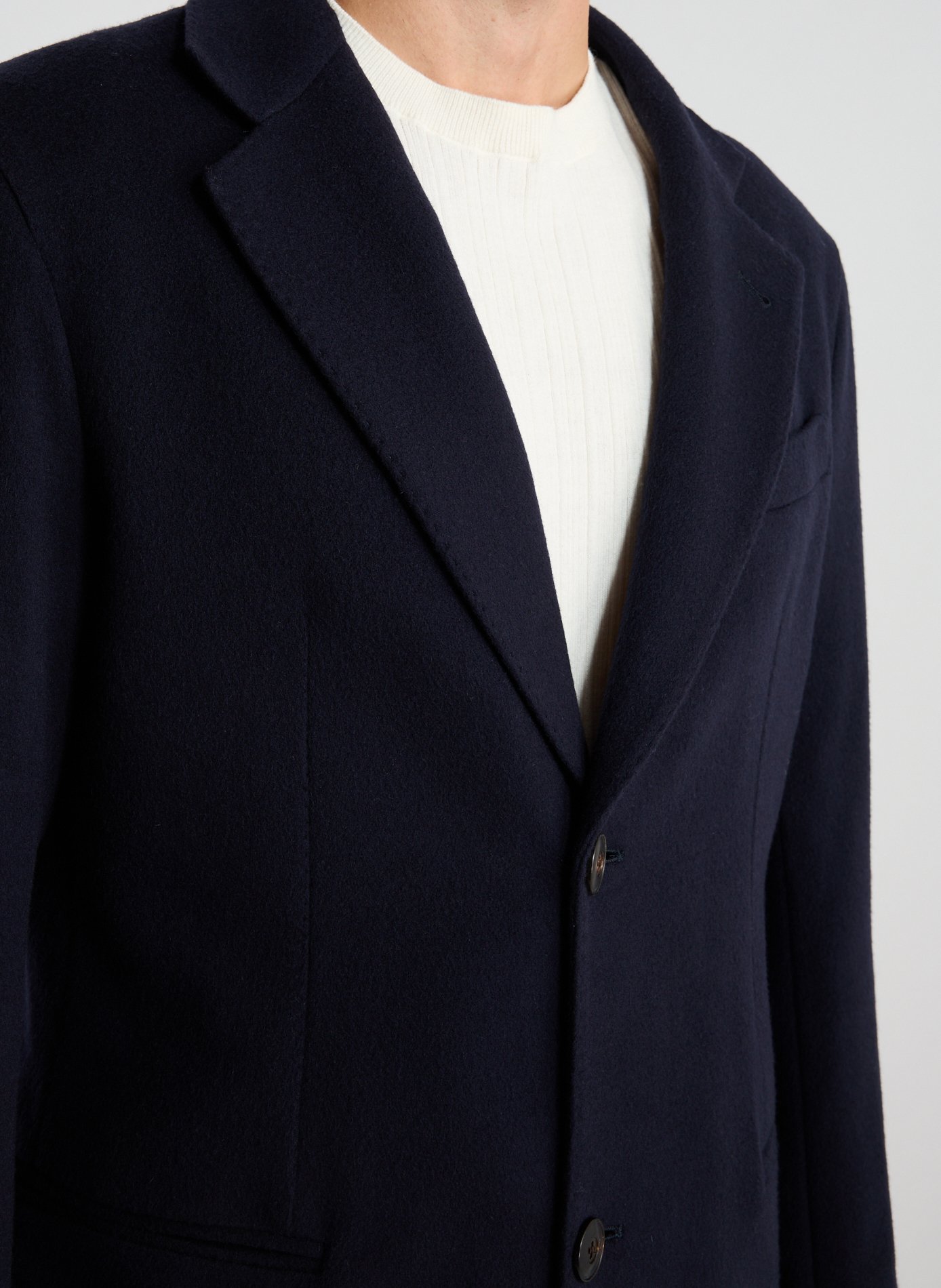 Long wool and cashmere coat EMPORIO ARMANI Blue