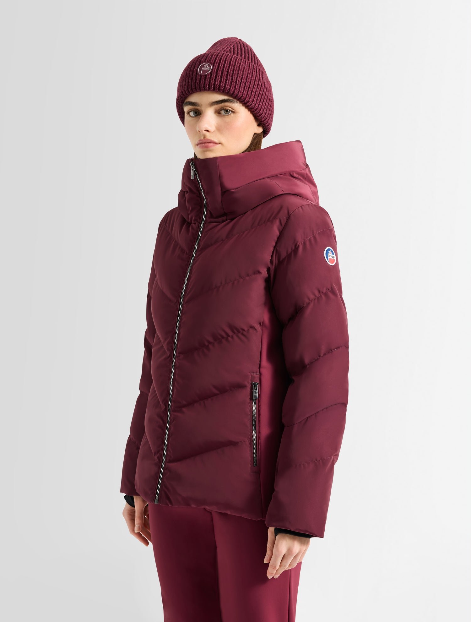 Veste de ski delphine col montant coupe ajustée FUSALP Rouge