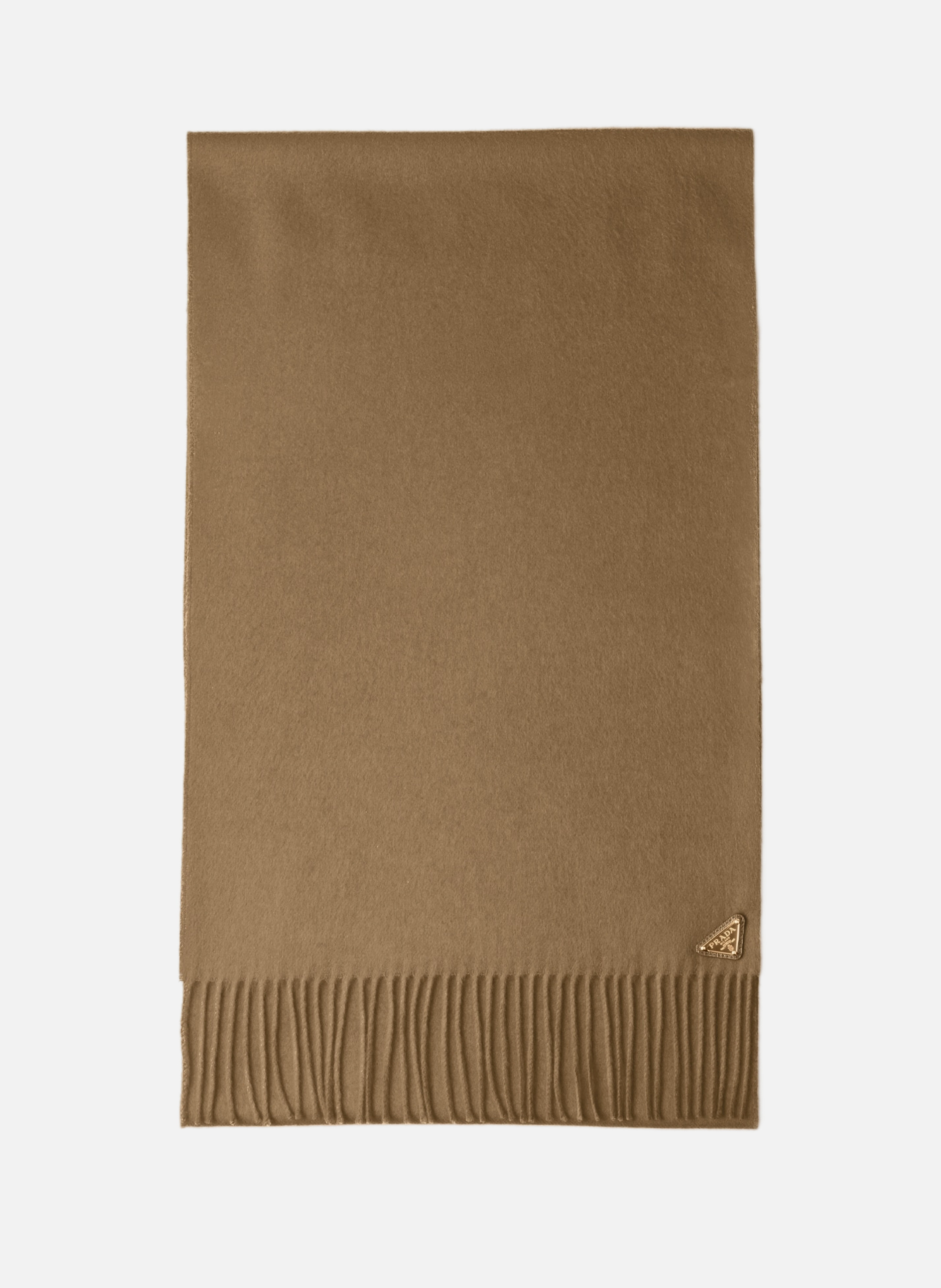 Écharpe en soie et cachemire PRADA Marron