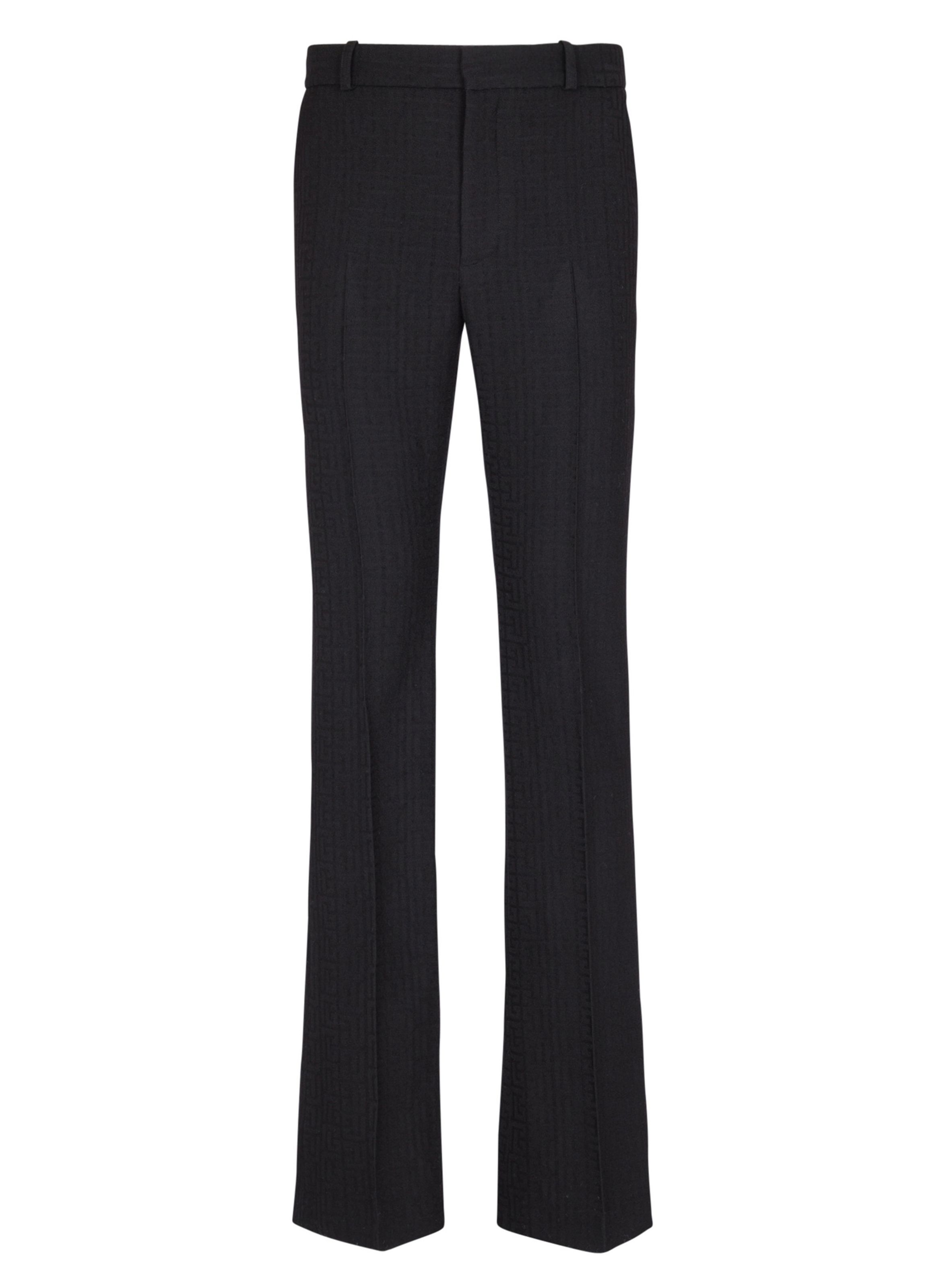 BALMAIN Pantalon à pinces en grain de poudre Noir
