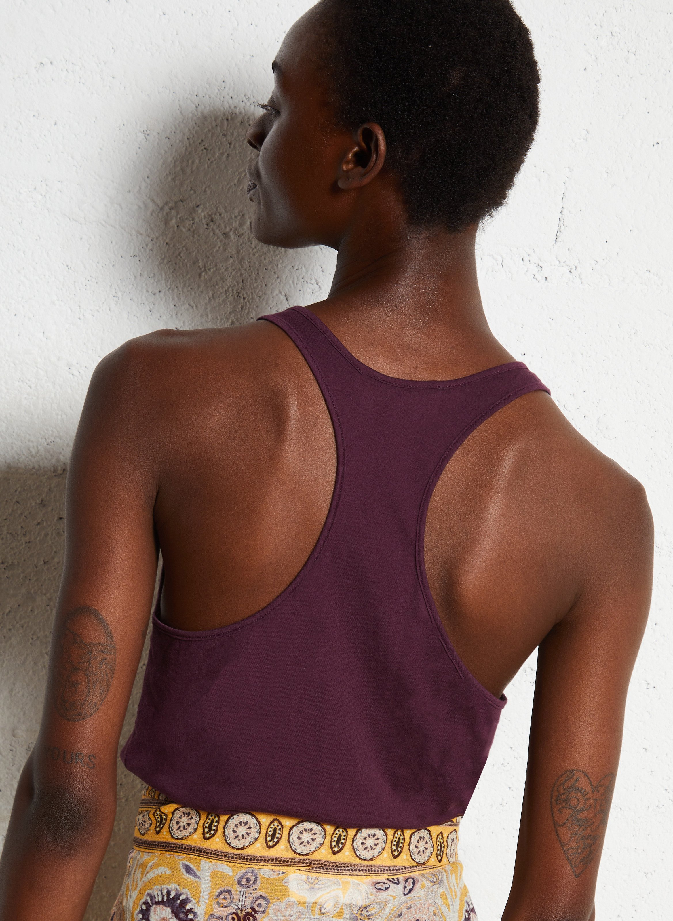 Débardeur droit en coton sarcy BA&SH Violet