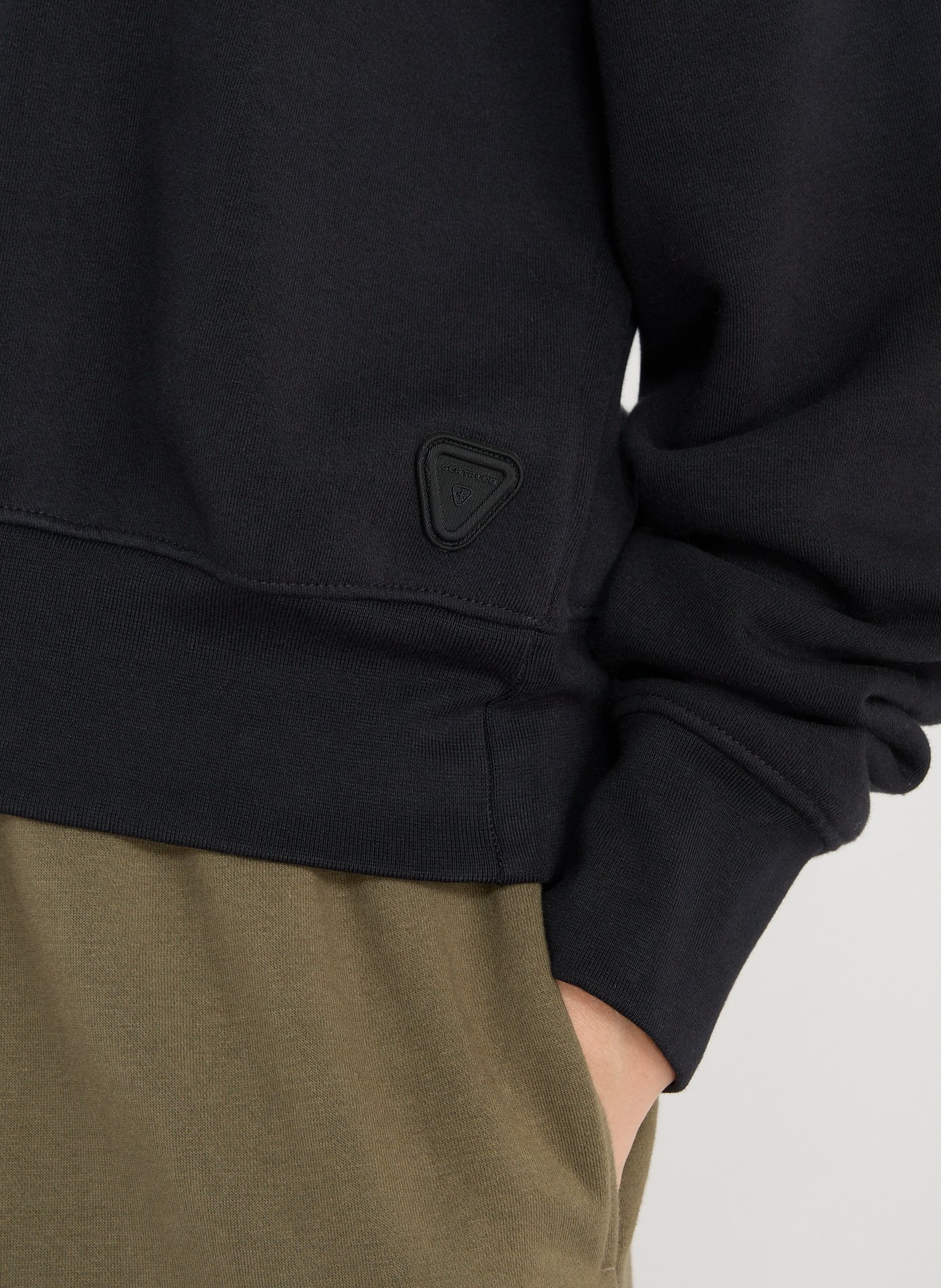 Short cotton blend sweatshirt GERTRUDE ET GASTON Black