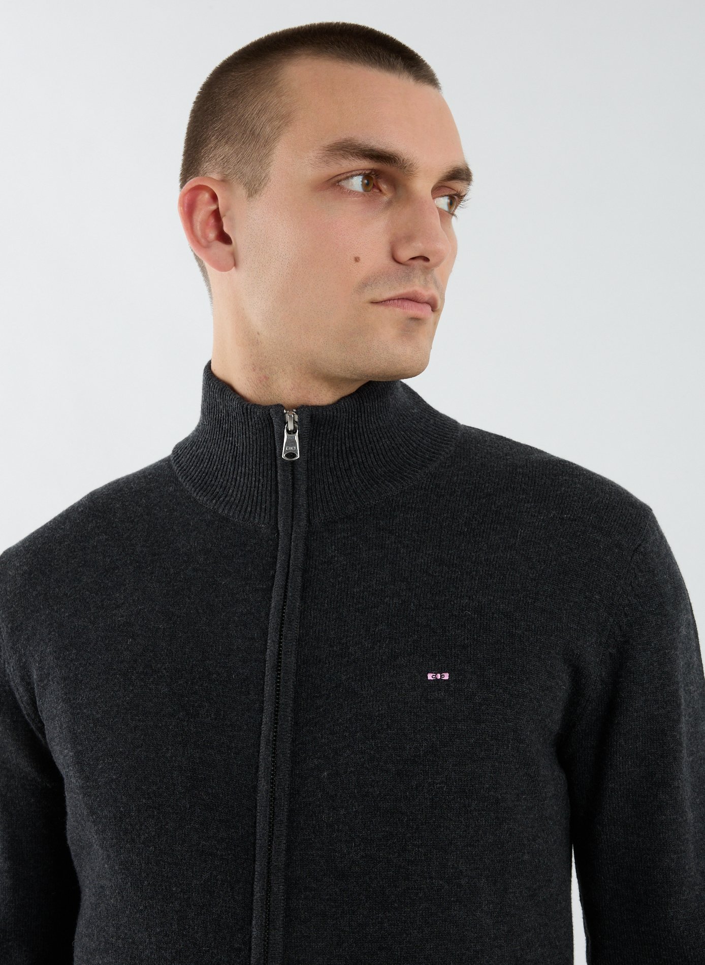 Cotton and wool knitted vest EDEN PARK Grey