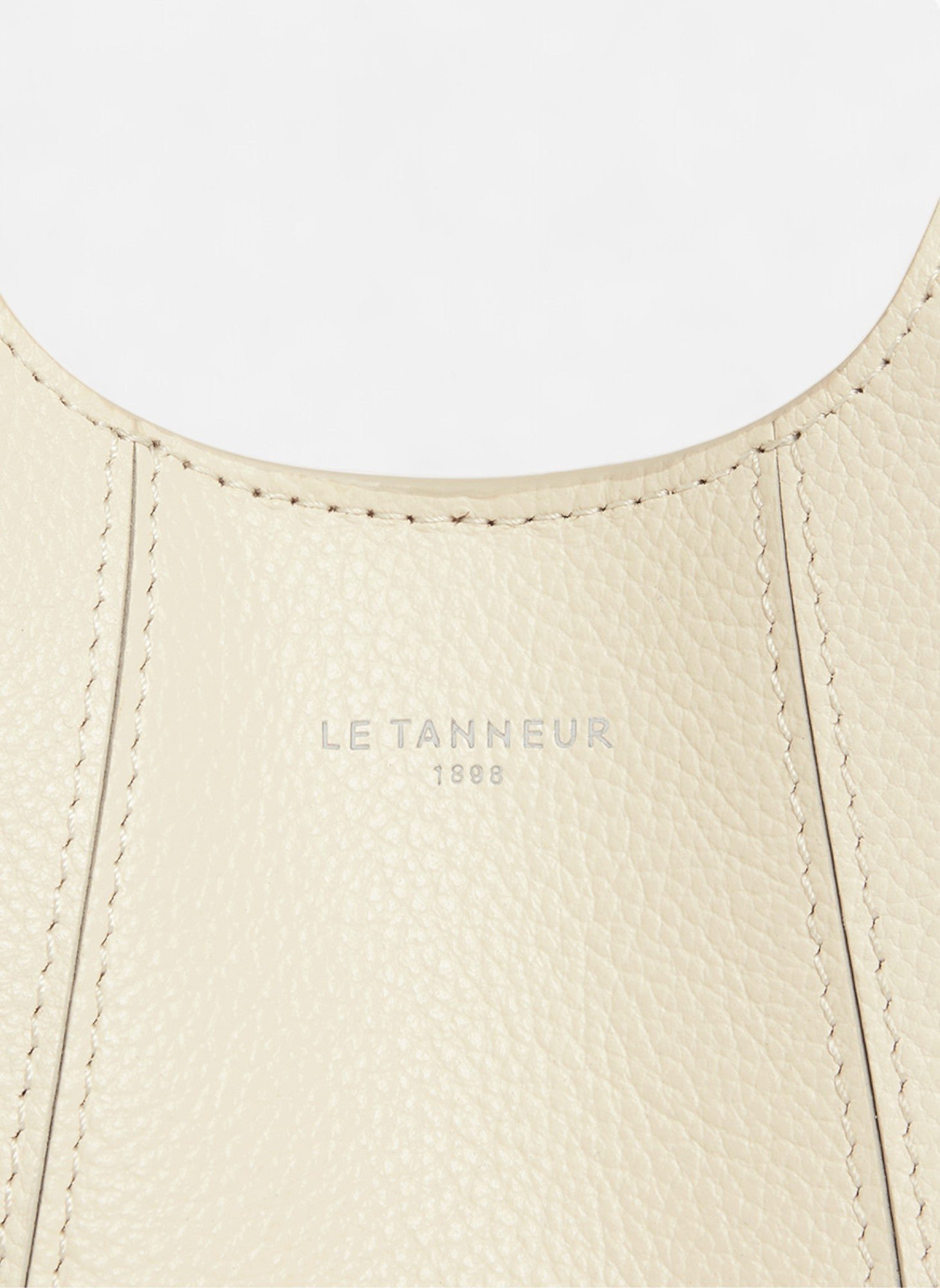 Mini sac à main juliette en cuir grainé LE TANNEUR Blanc