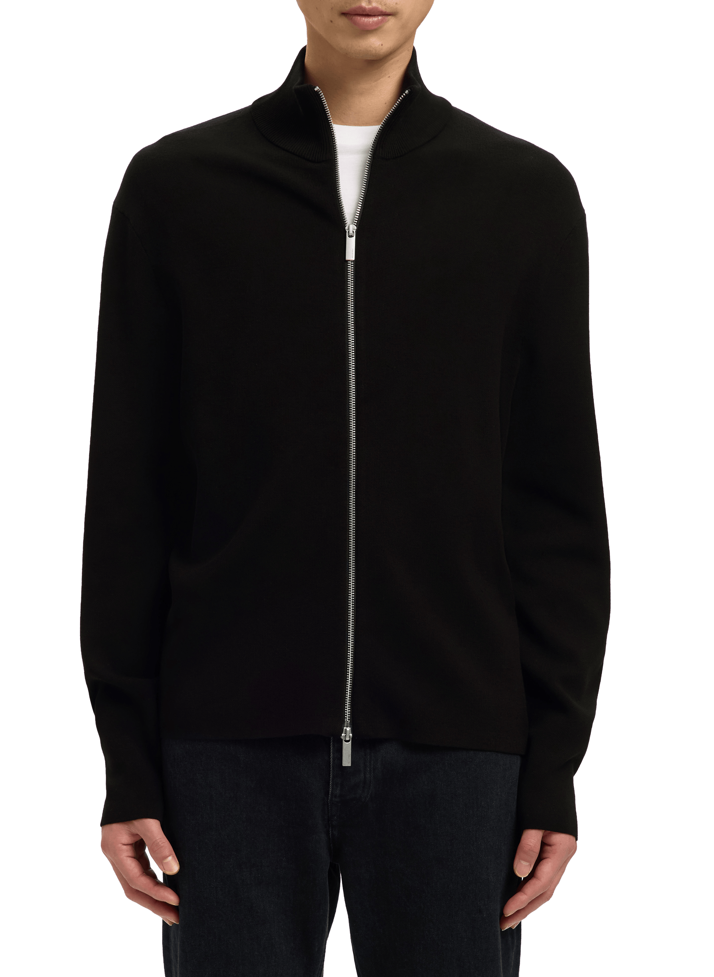 Zip-up cardigan SELECTED Black