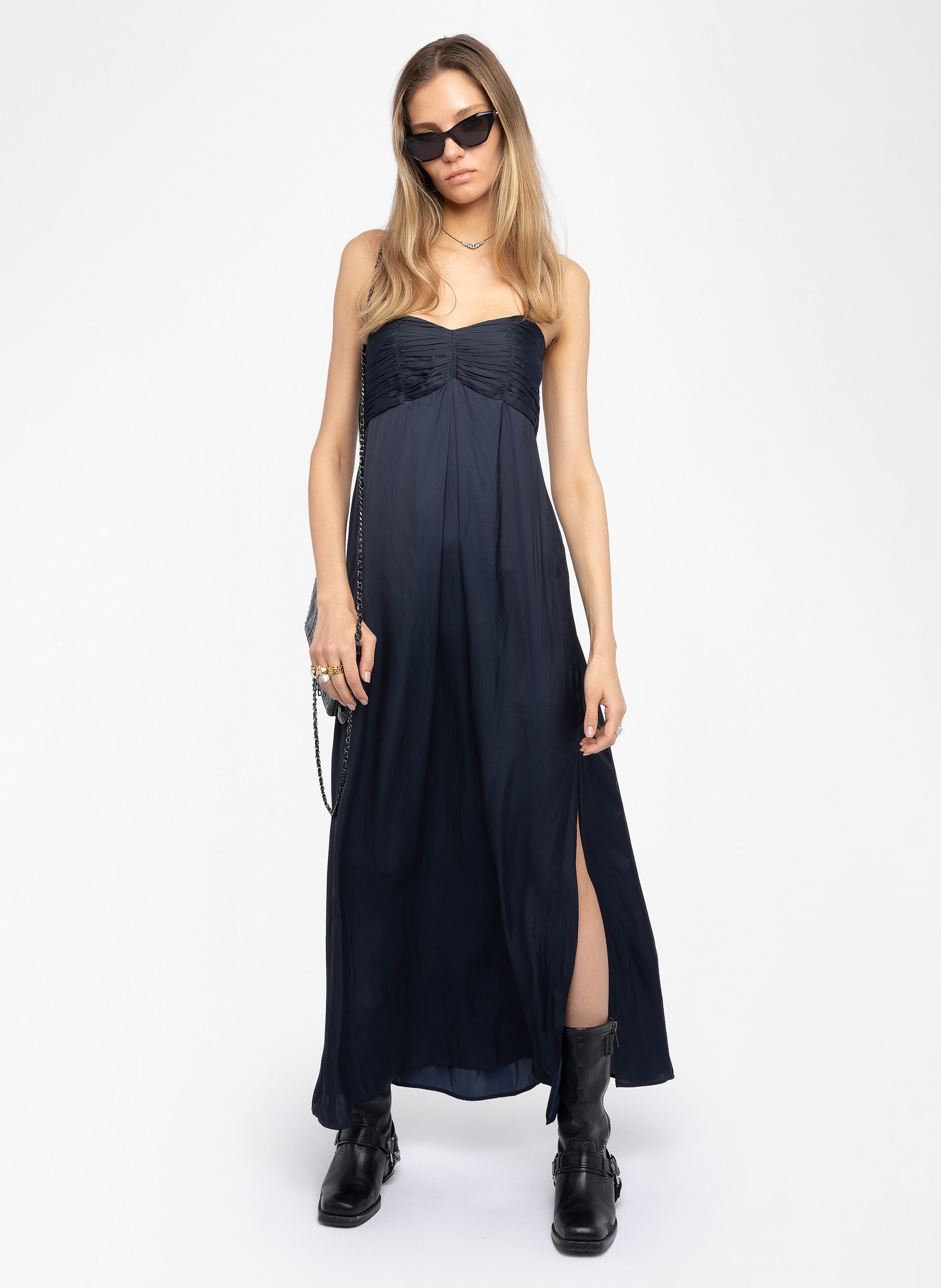 Robe longue ample fluide rippie ZADIG&VOLTAIRE Bleu