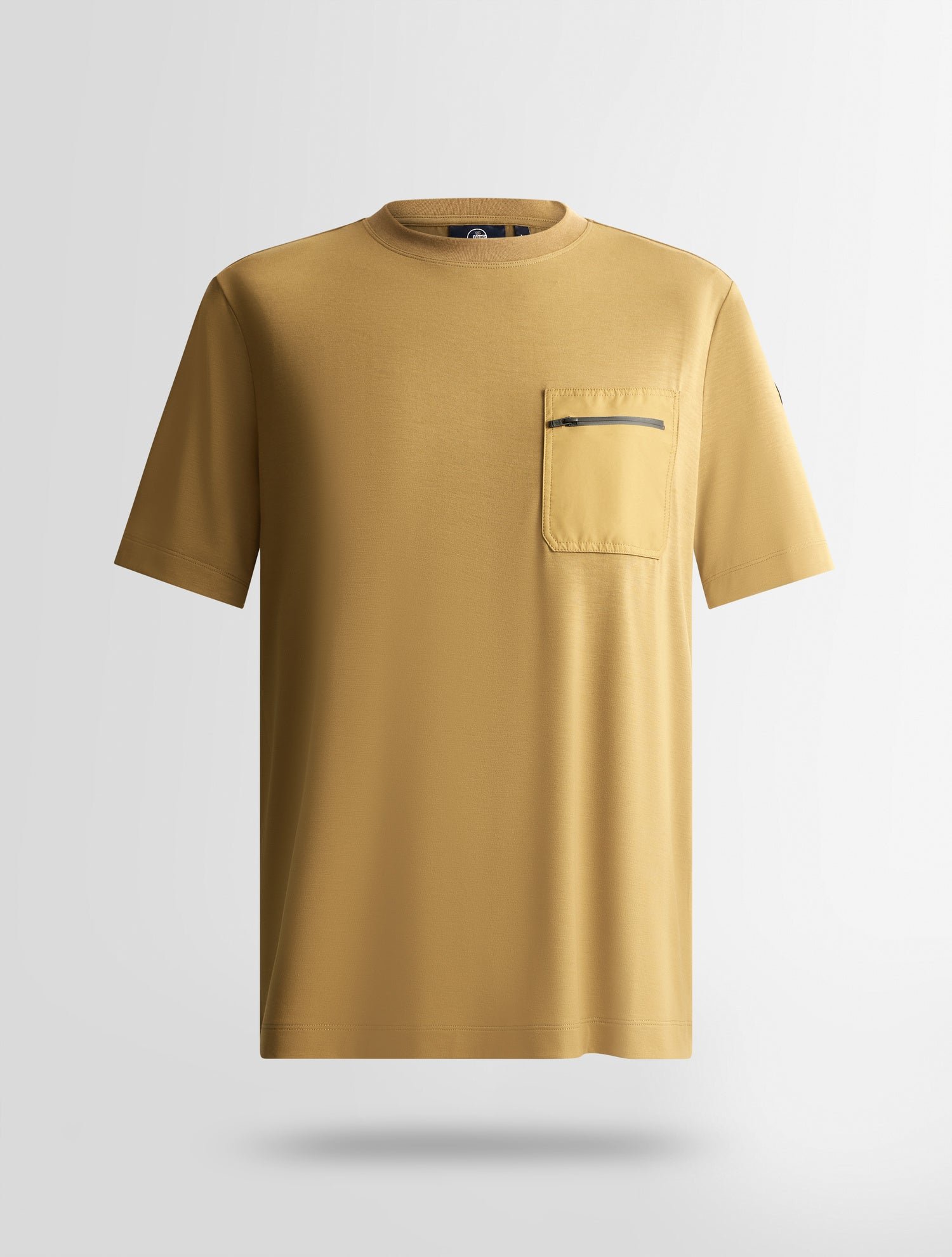 T-shirt rivio col rond coupe ajustée FUSALP Beige