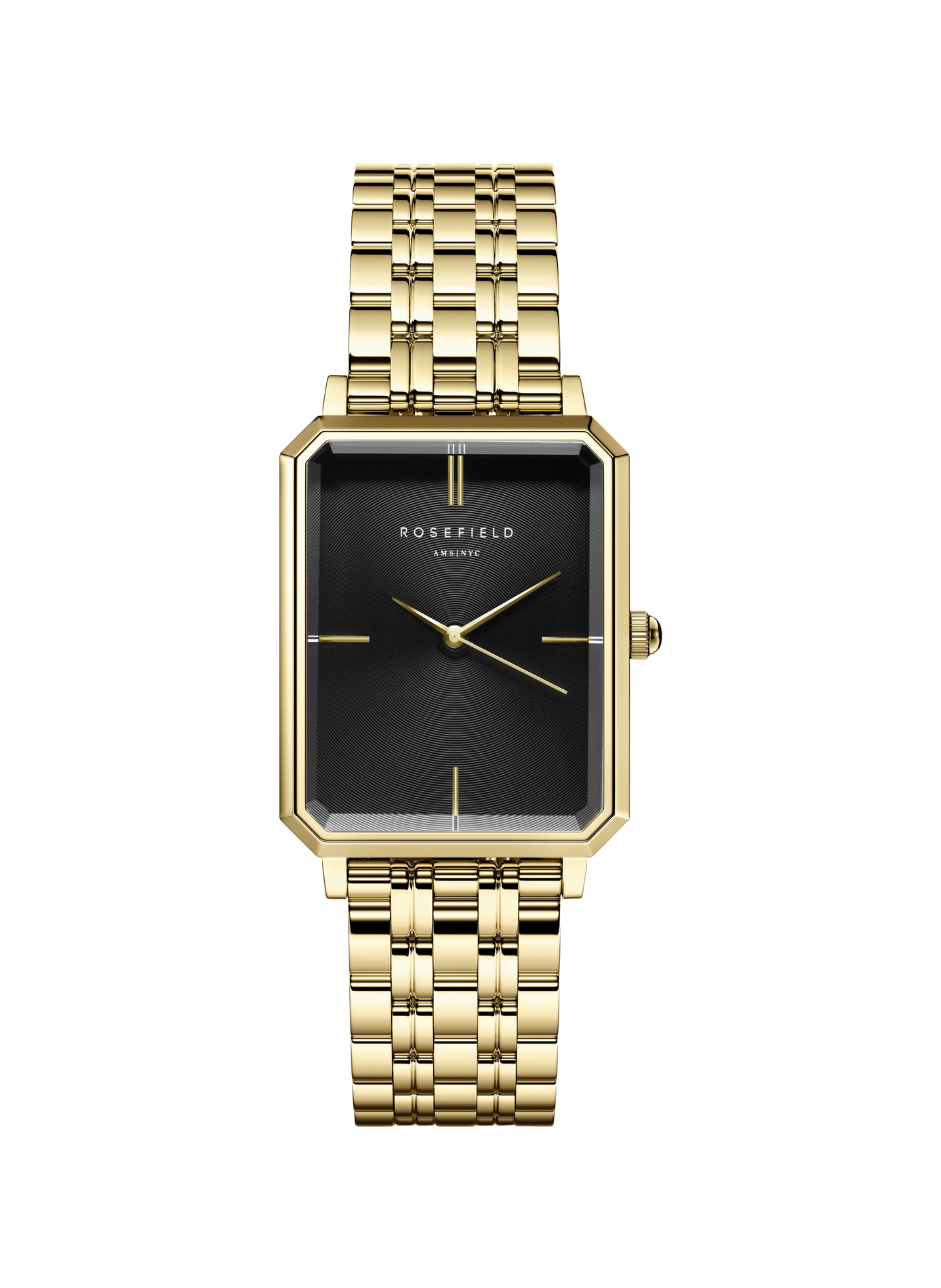 Montre analogique Octagon en acier inoxydable ROSEFIELD Noir