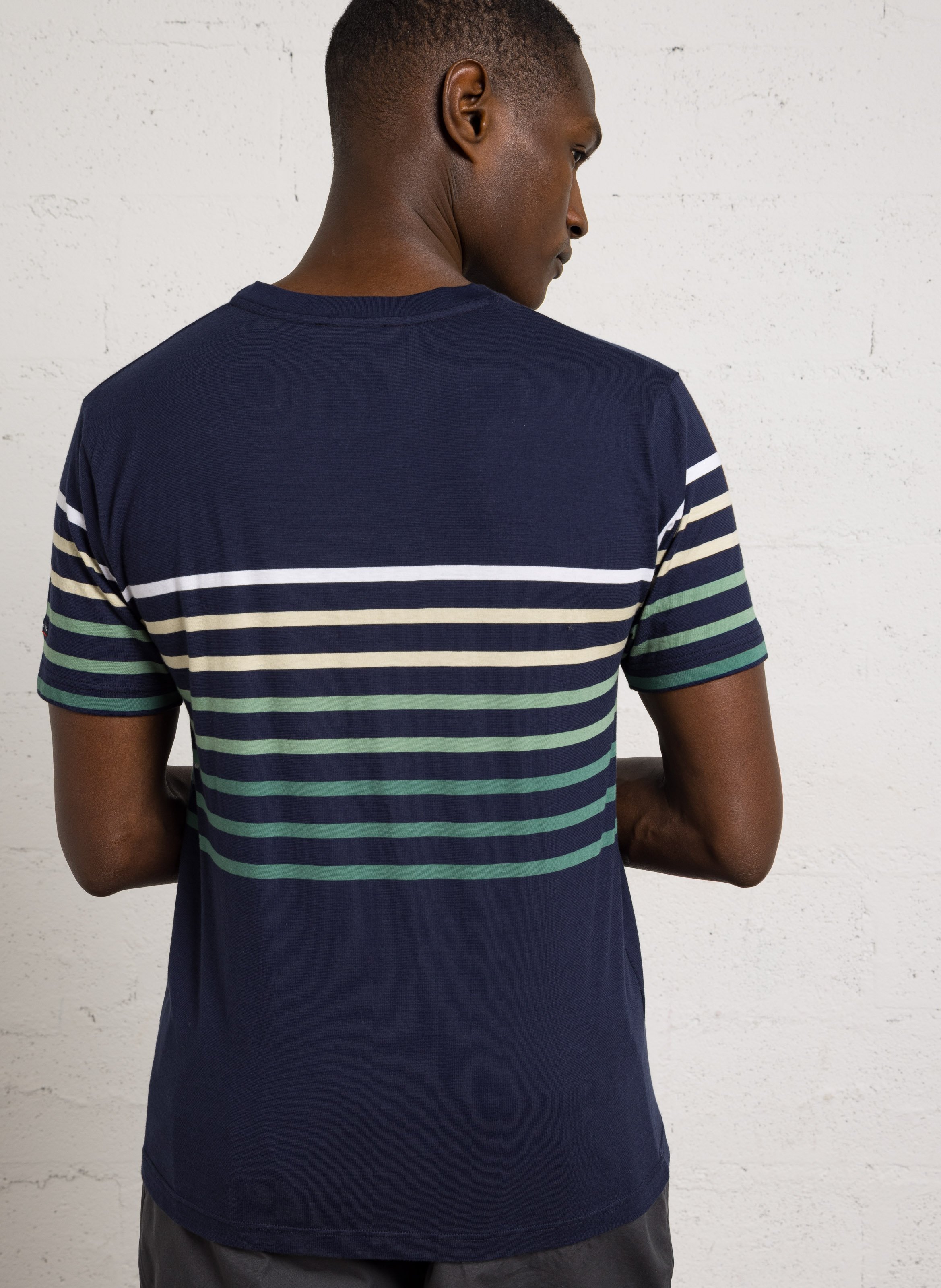 Straight round-neck cotton T-shirt ARMOR-LUX Blue