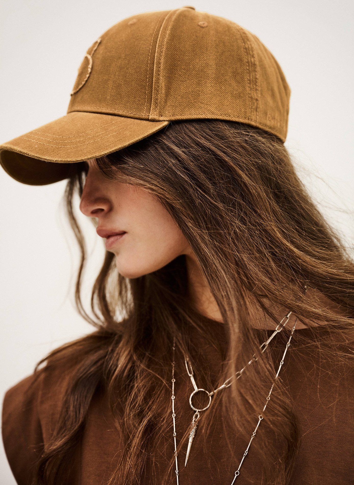 Casquette en coton halyce BA&SH Marron