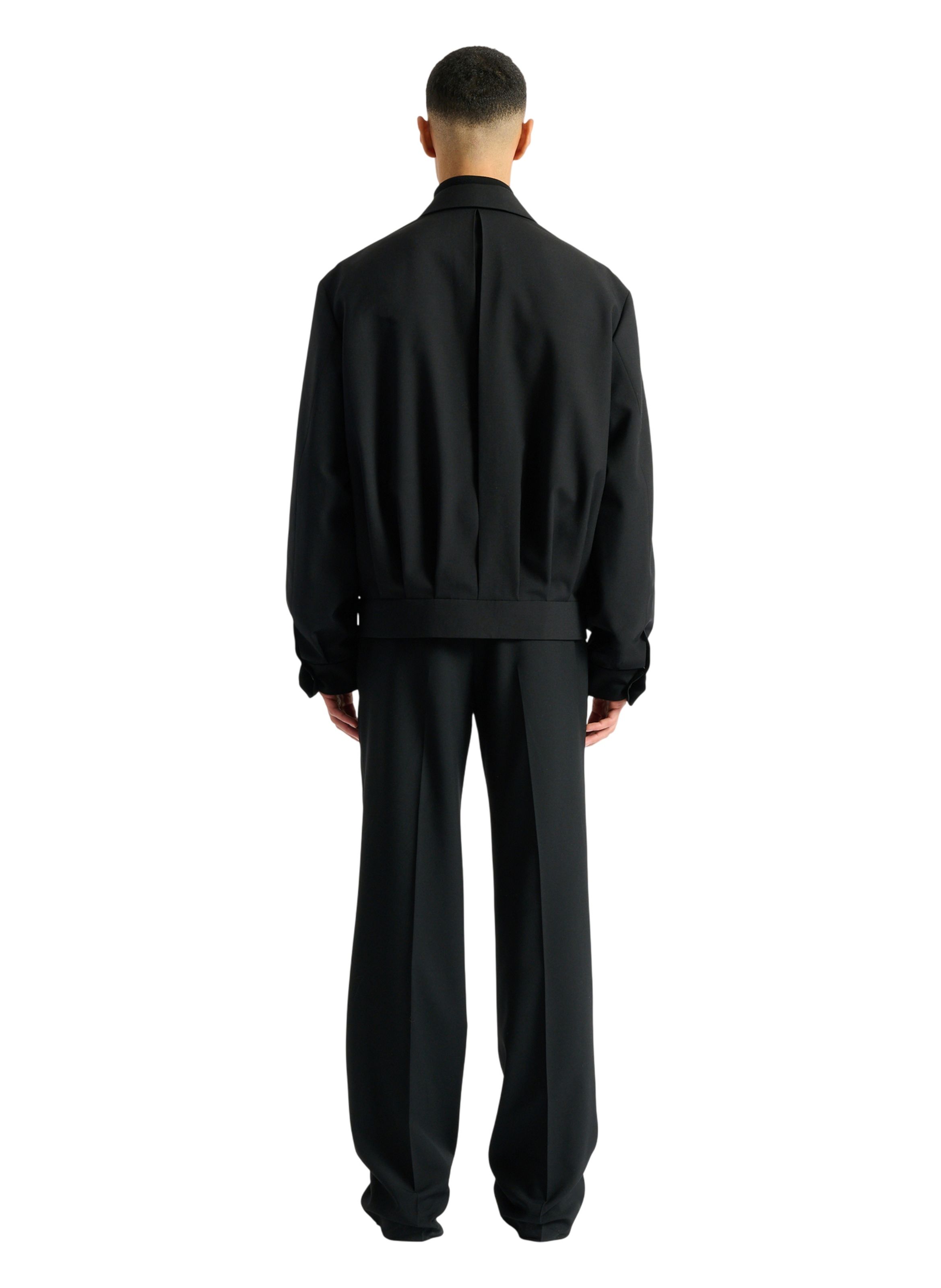 Veste 2 boutons en laine BALMAIN Noir
