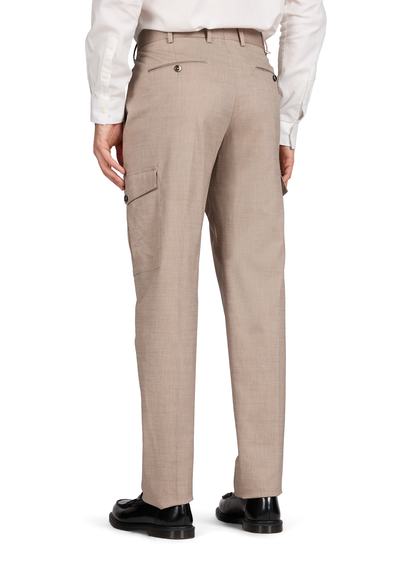 Virgin wool and cotton blend trousers PT01 Beige