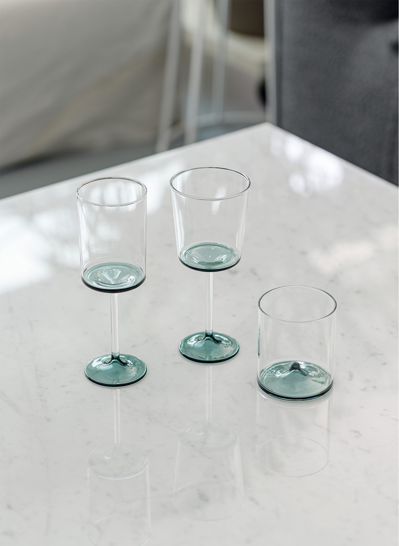 Set van 4 Discobolo glazen ZAFFERANO Groen
