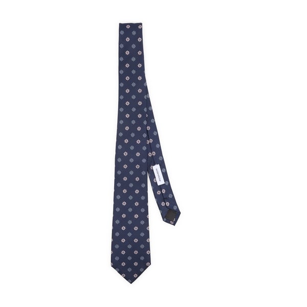 Cravate à motif floral brodé en coton mélangé Cravate à motif floral brodé en coton mélangé