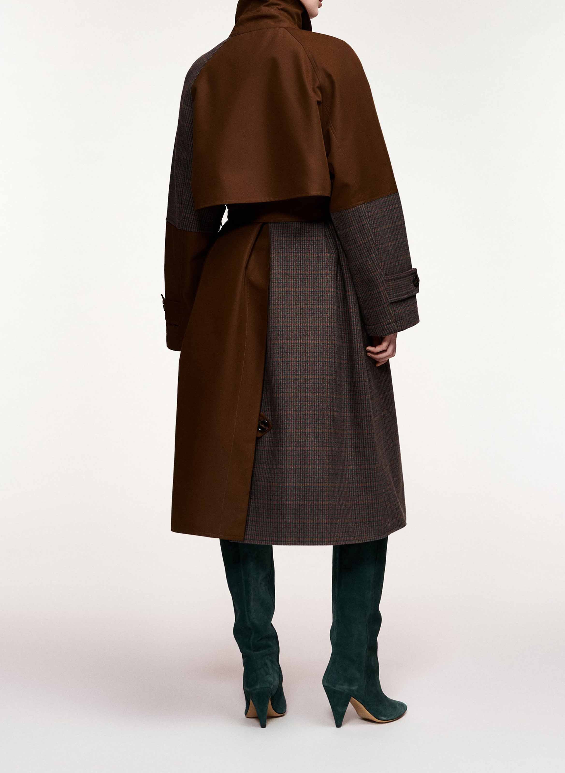 Trench cintré en coton mélangé kagu ESSENTIEL ANTWERP Gris