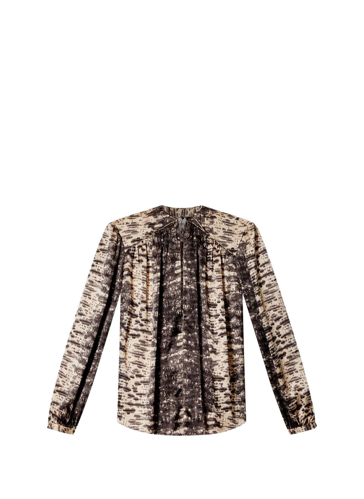 LARAYA blouse in printed silk satin ISABEL MARANT Beige