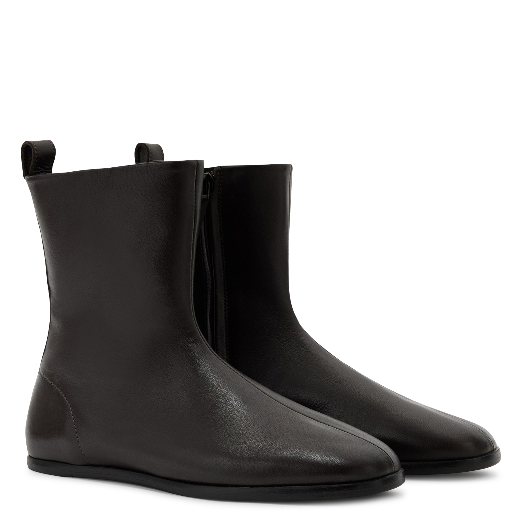 Bottines zippées en cuir cosma SOEUR Noir