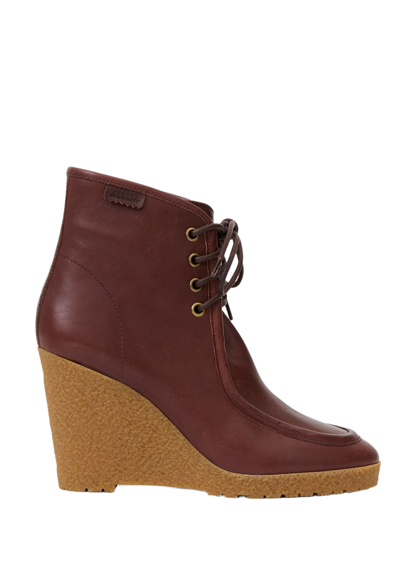 Schnür-Wedge-Stiefeletten Cylia aus Leder ISABEL MARANT Braun