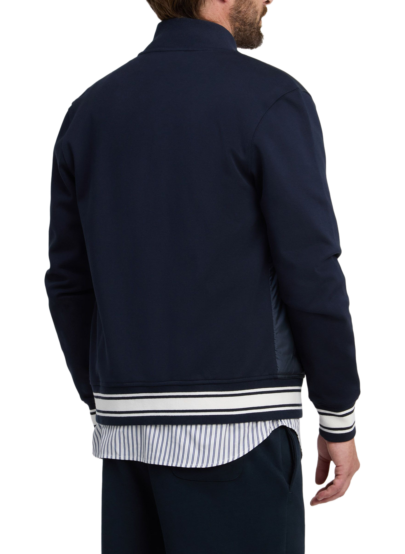 Veste col teddy en coton mélangé EDEN PARK Blauw