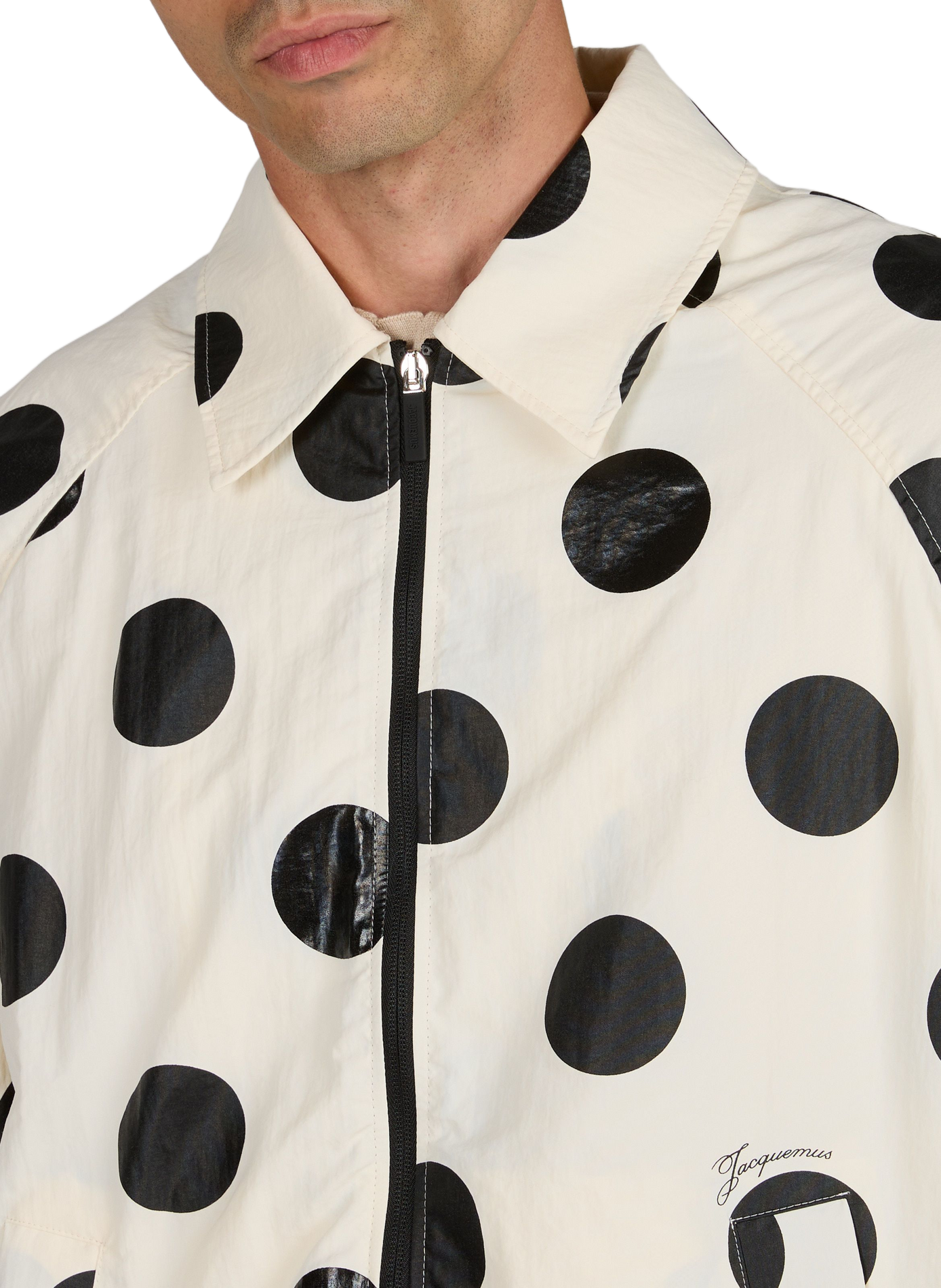 De ruime windbreaker met klassieke kraag en stippen JACQUEMUS Veelkleurig