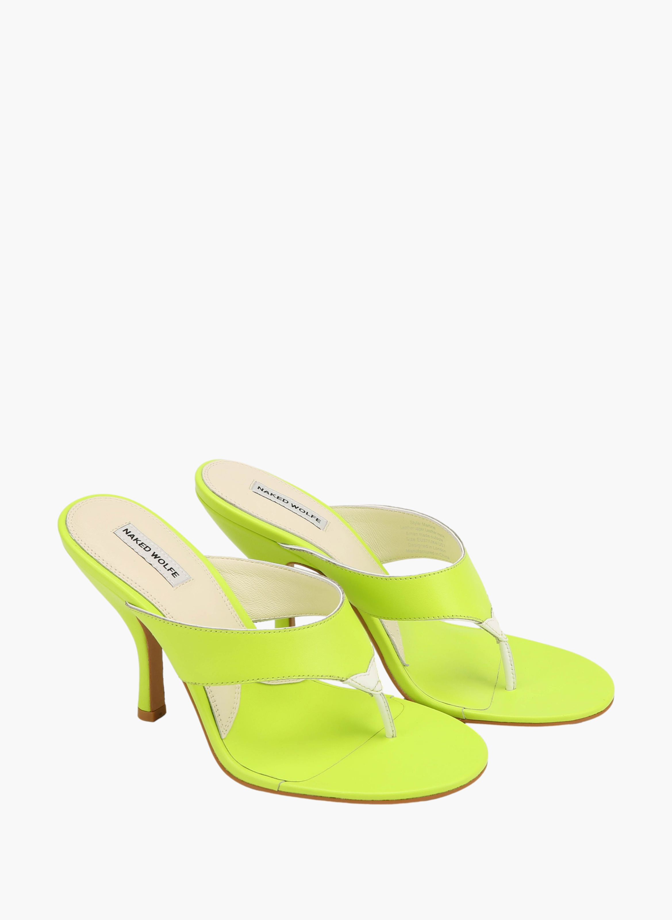 Chaussures à talons martine en cuir | Jaune NAKED WOLFE Femme