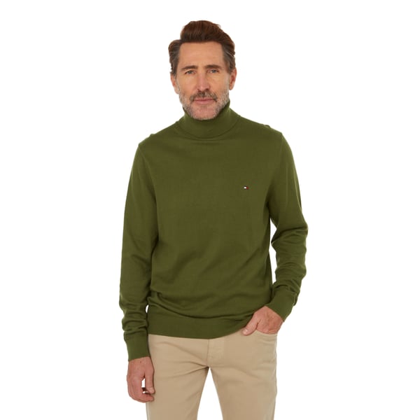 Pull col roulé en coton et cachemire