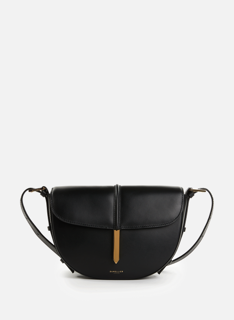 Tokyo Saddle leather shoulder bag BlackDEMELLIER LONDON 