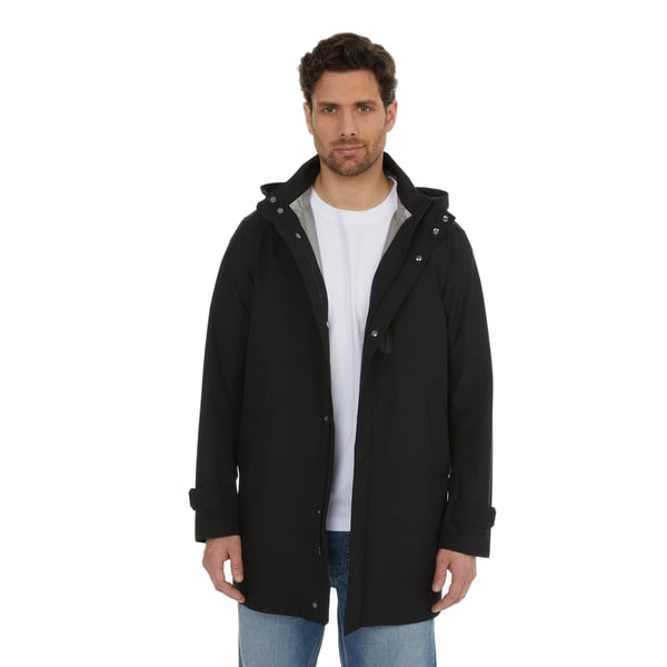 Herno Waterproof Long Jacket In Black