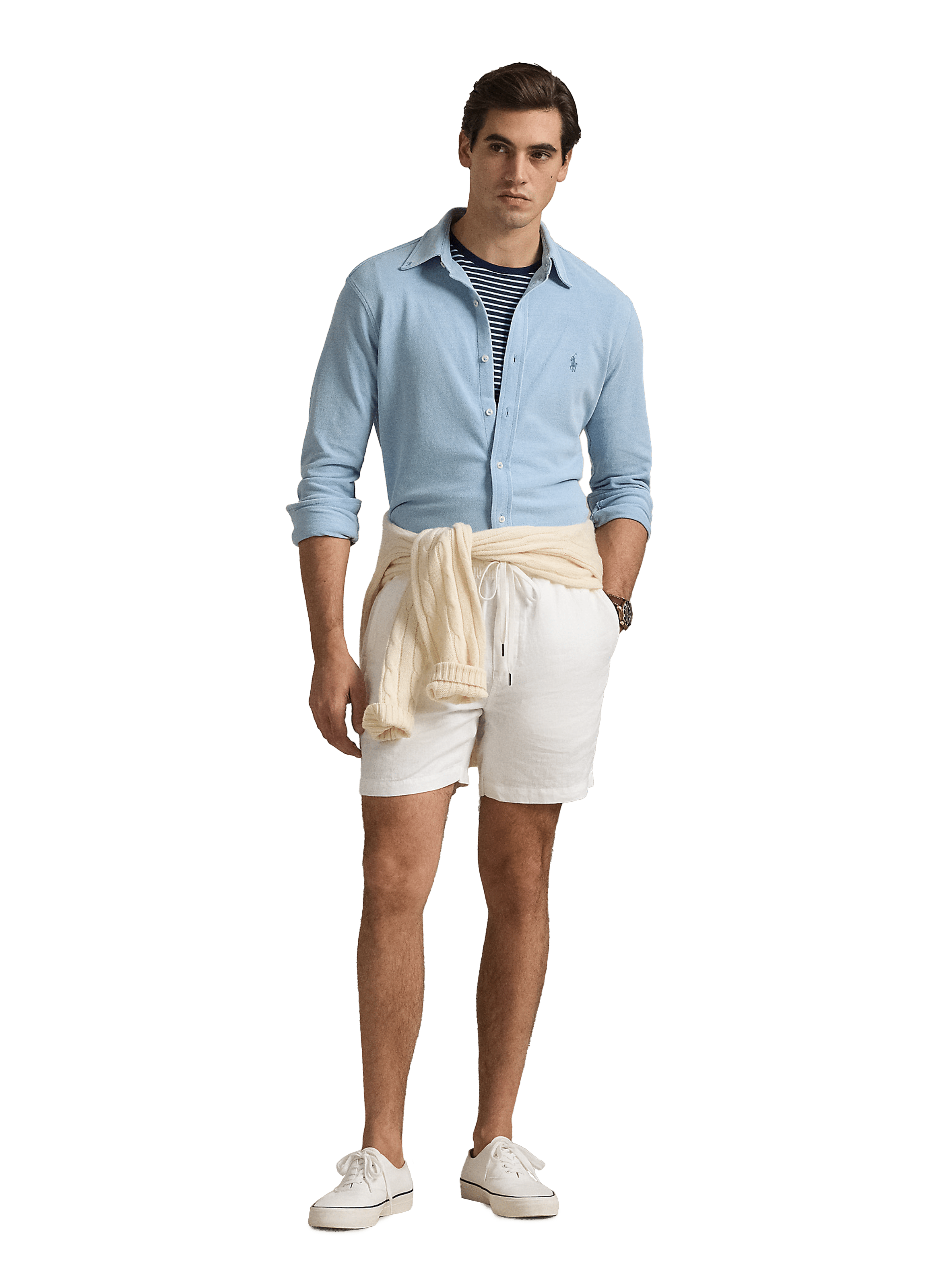 Chemise en coton Bleu