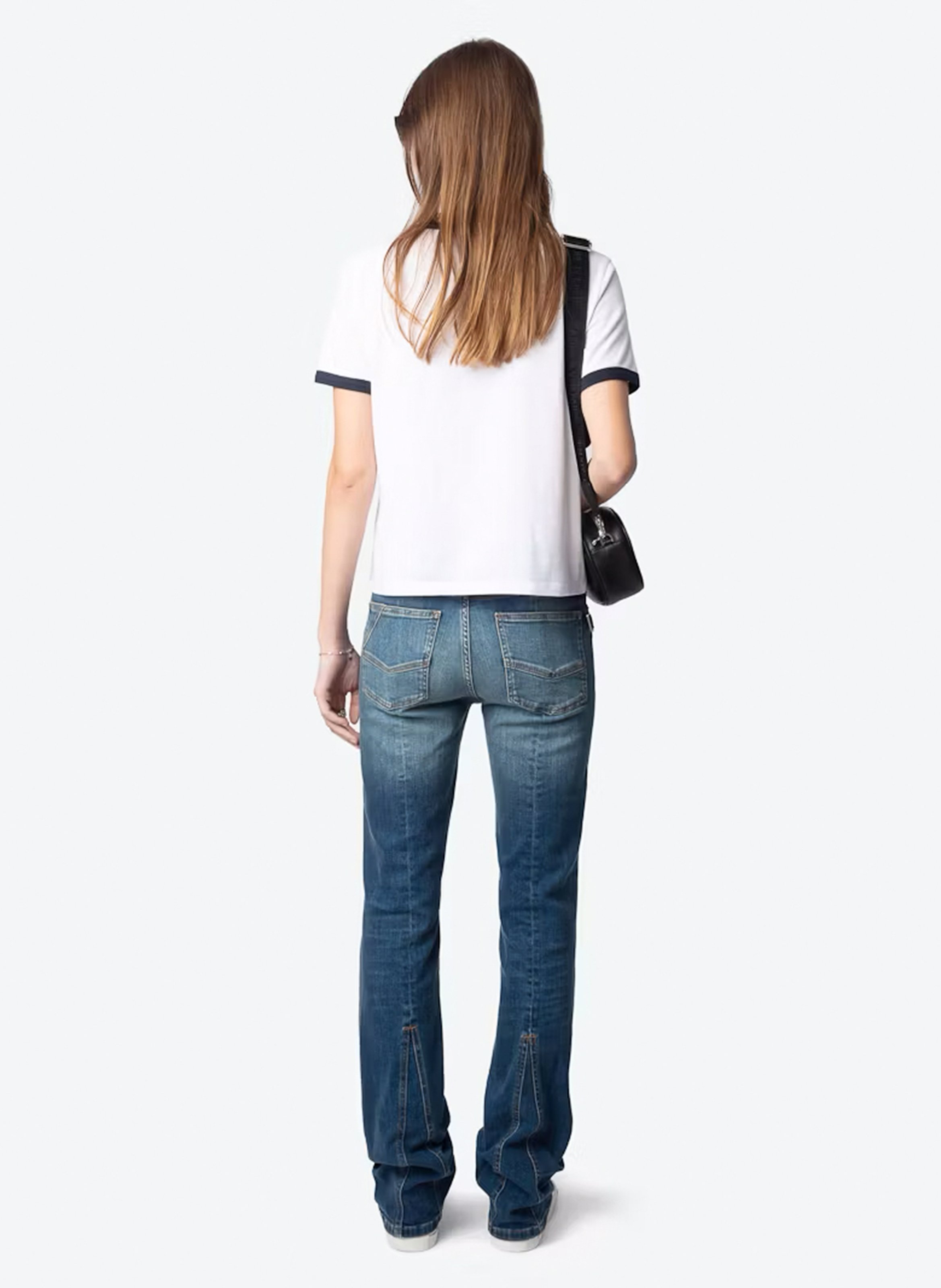 Tee-shirt droit à strass woos ZADIG&VOLTAIRE Blanc