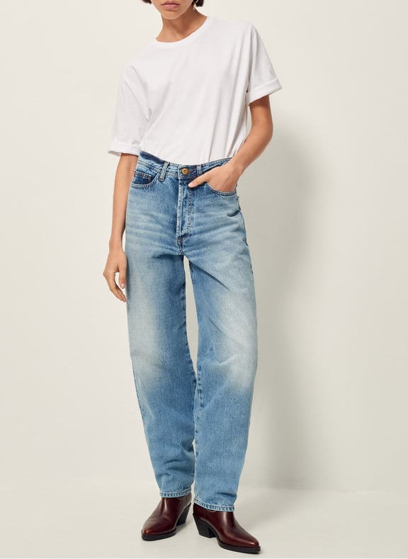 Jean baggy en denim délavé baggou Bleu by SESSUN SESSUN Jean baggy en denim délavé baggou Bleu