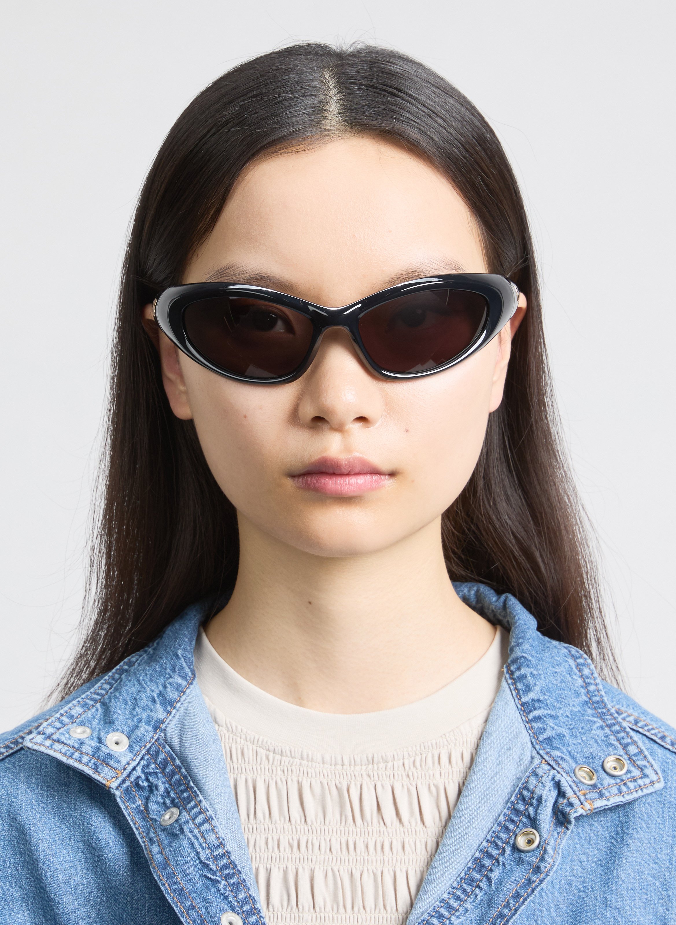 Sunglasses with logo BALENCIAGA Black