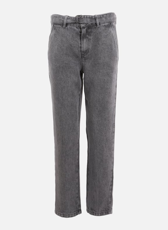 Jean baggy cropped taille haute délavé andrea Gris by IKKS IKKS Jean baggy cropped taille haute délavé andrea Gris