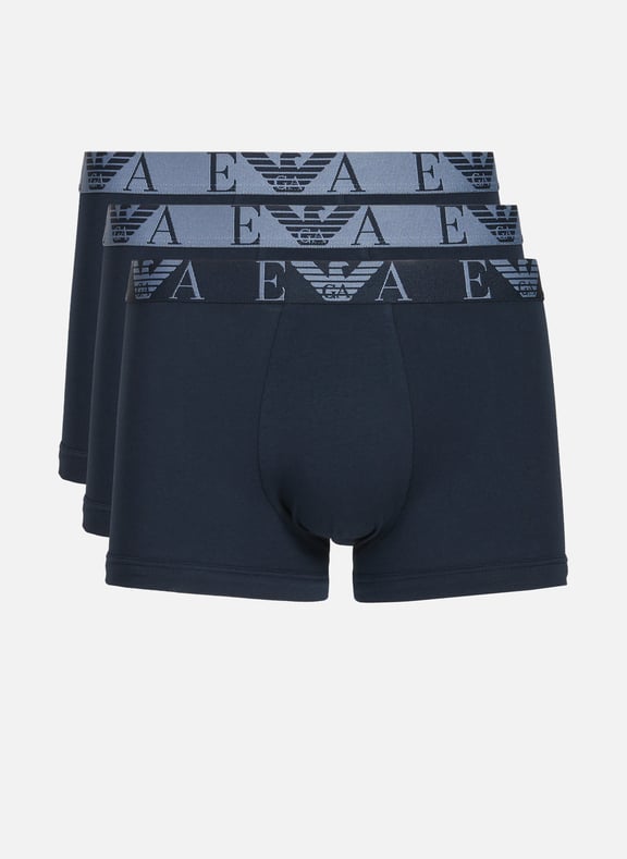 Pack of 3 boxers Blue by EMPORIO ARMANI EMPORIO ARMANI Pack of 3 boxers Blue