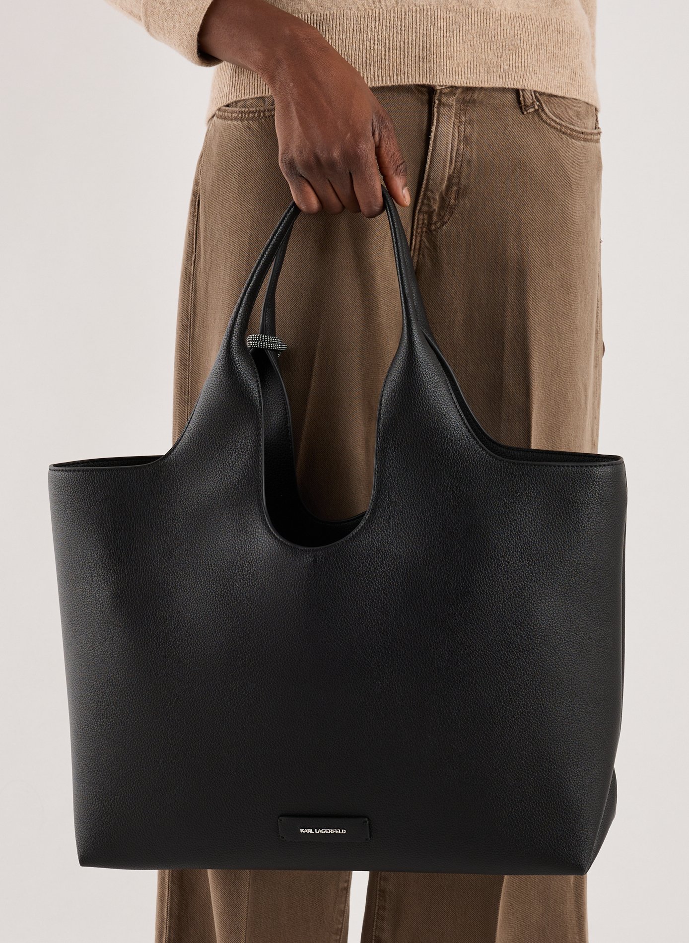 Sac à main à logo KARL LAGERFELD Noir