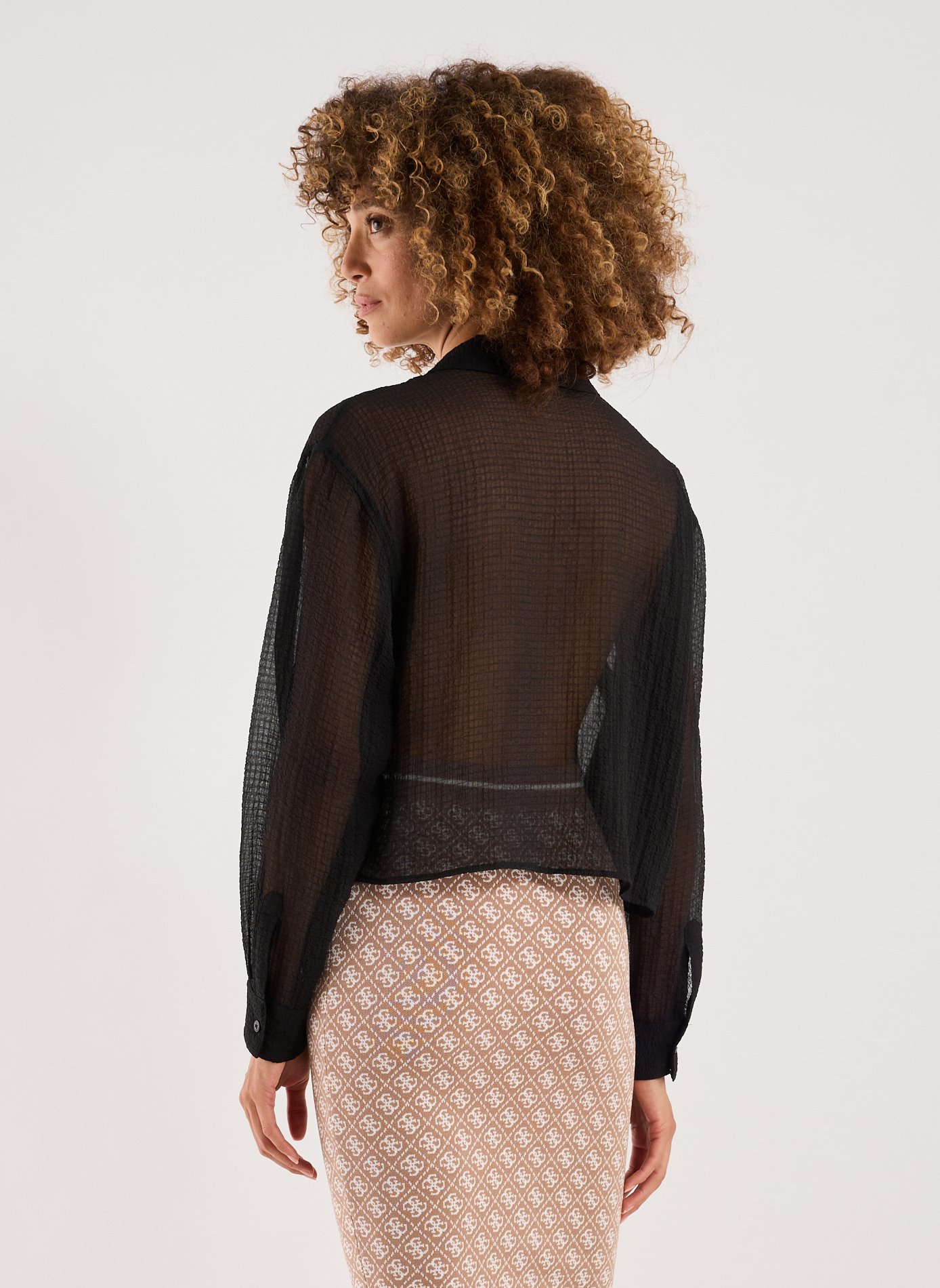 Bodycon skirt with monogram print GUESS Multicolour