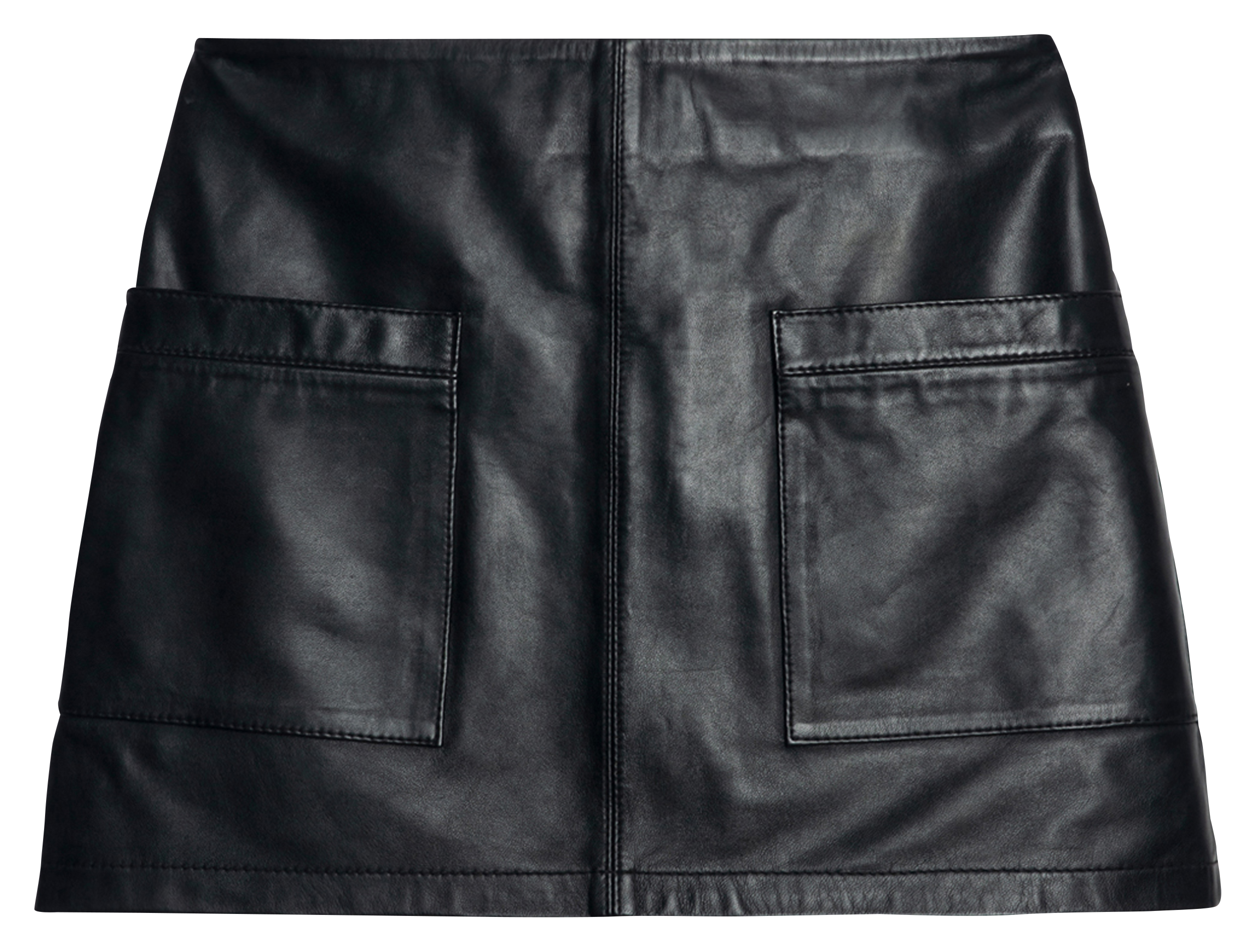 Jupe courte en cuir jaime ZADIG&VOLTAIRE Noir