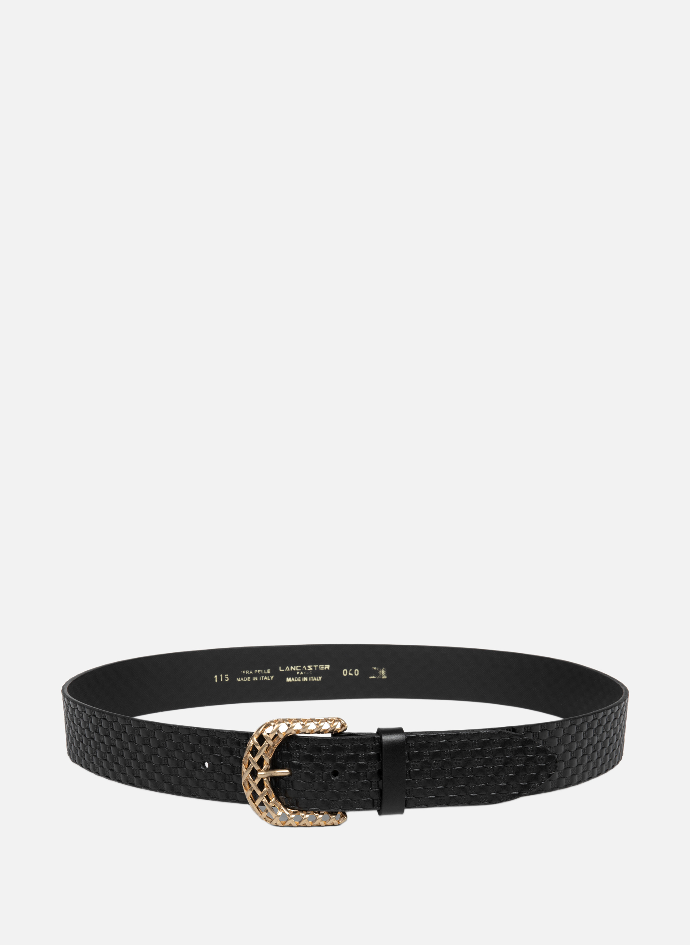 LANCASTER Belt - Ceinture Cuir Végétal Femme Black